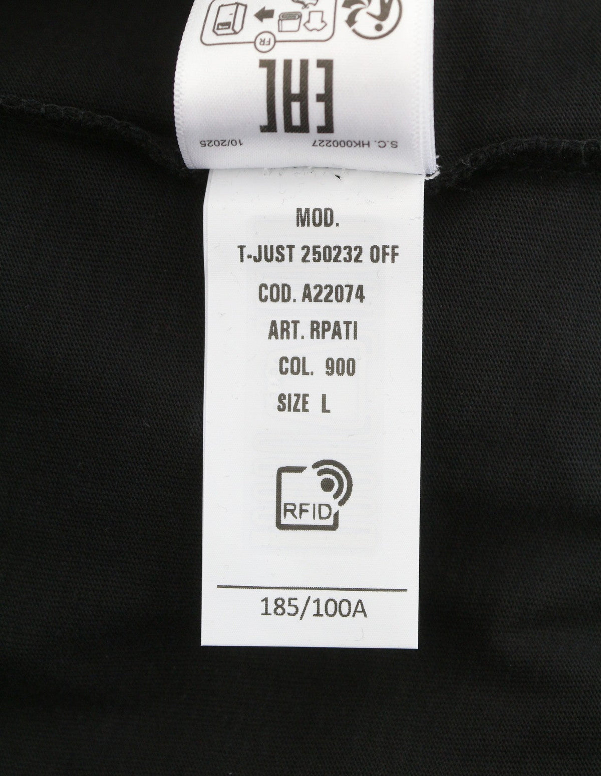Diesel T-just 250232 Off Men T-shirtblack Cotton Tricot Short Sleeve