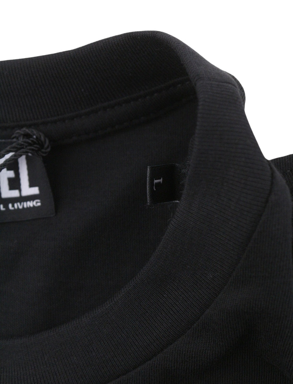 Diesel T-just 250232 Off Men T-shirtblack Cotton Tricot Short Sleeve