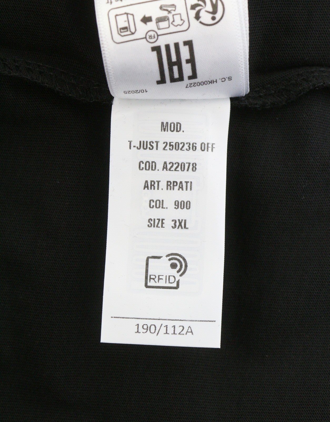 Diesel T-just 250236 Off Men T-shirtblack Cotton Tricot Short Sleeve