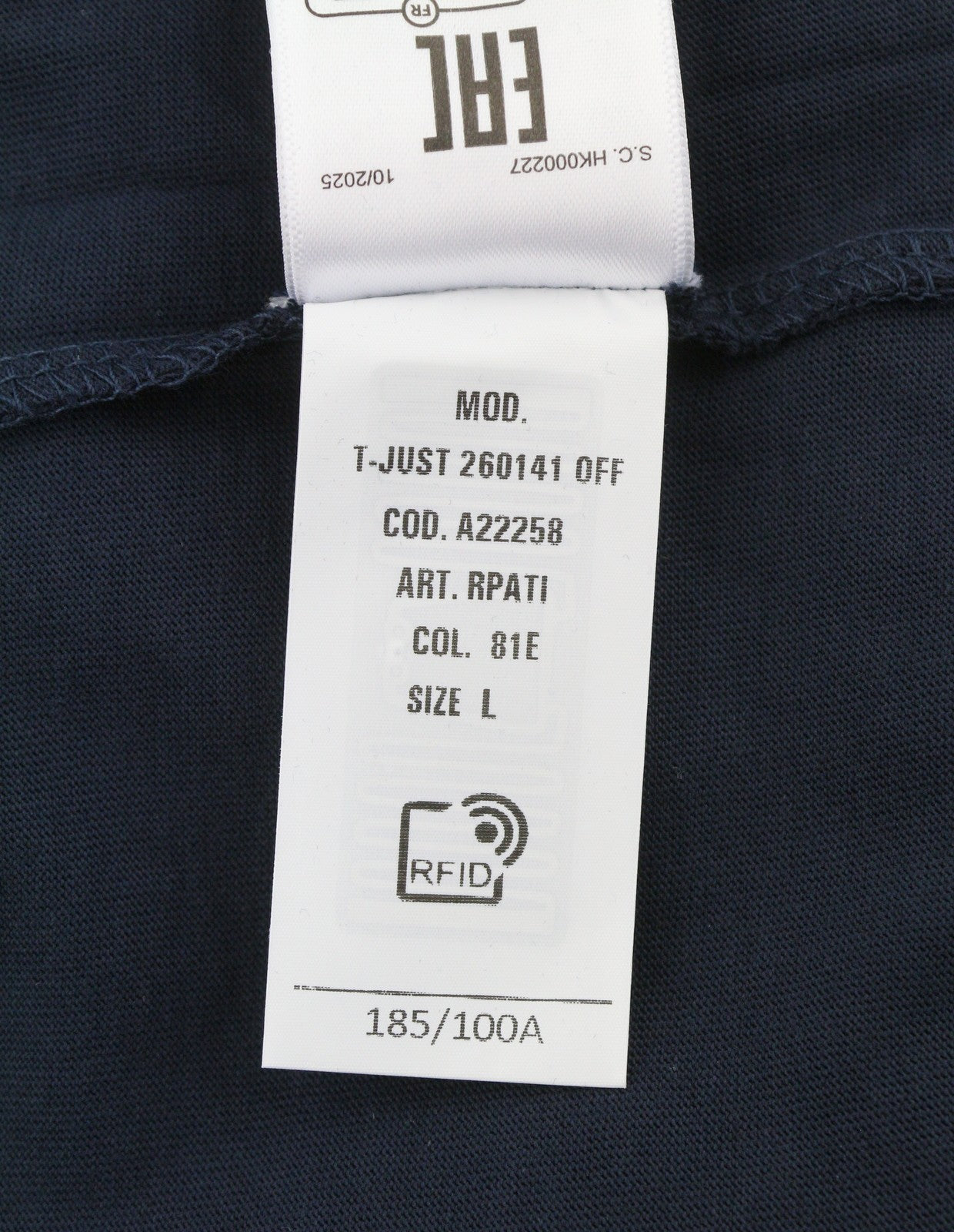 Diesel T-just 260141 Off Men T-shirtdark Blue Cotton Tricot Short Sleeve