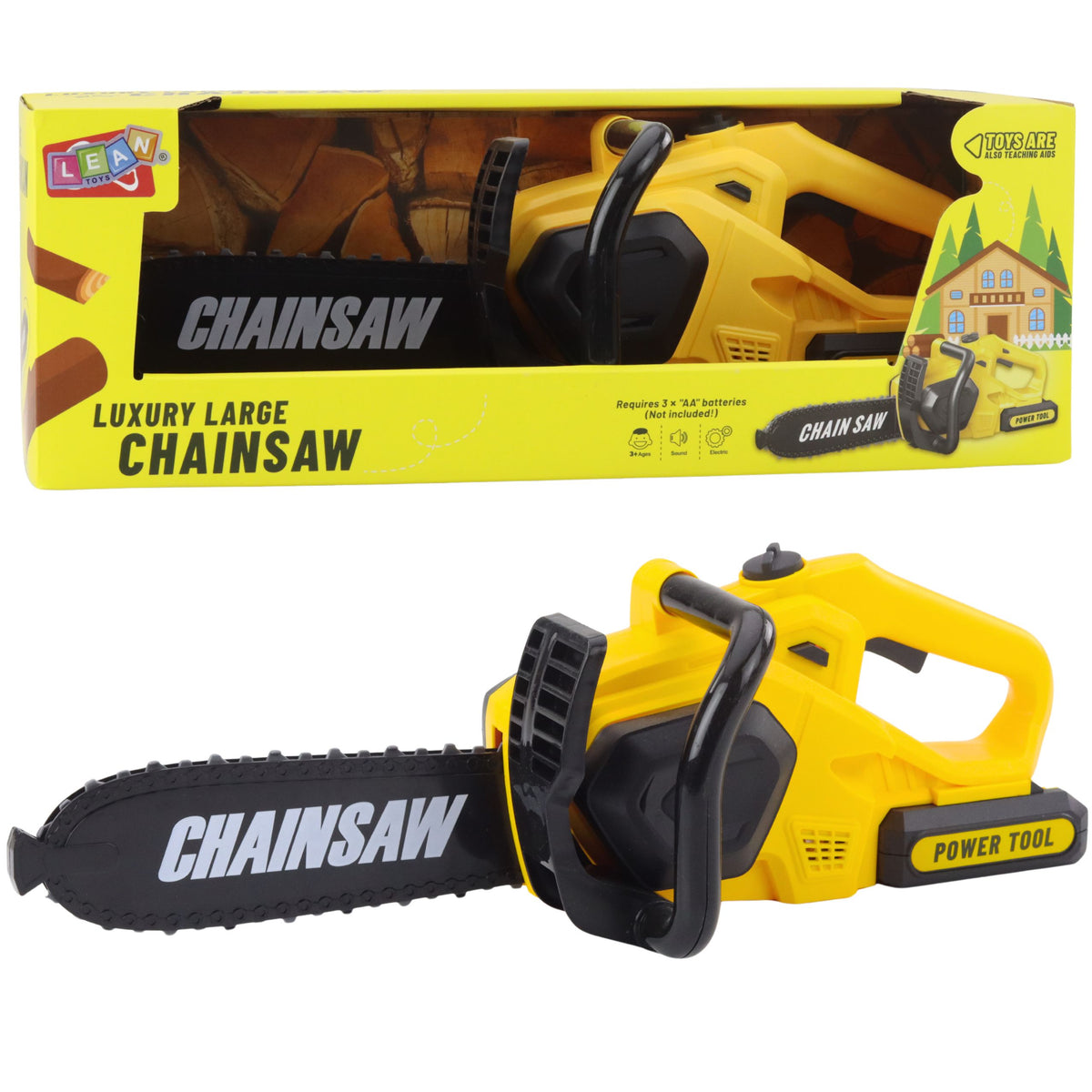 Toy Chainsaw For Kids Lights And Sounds Yellow