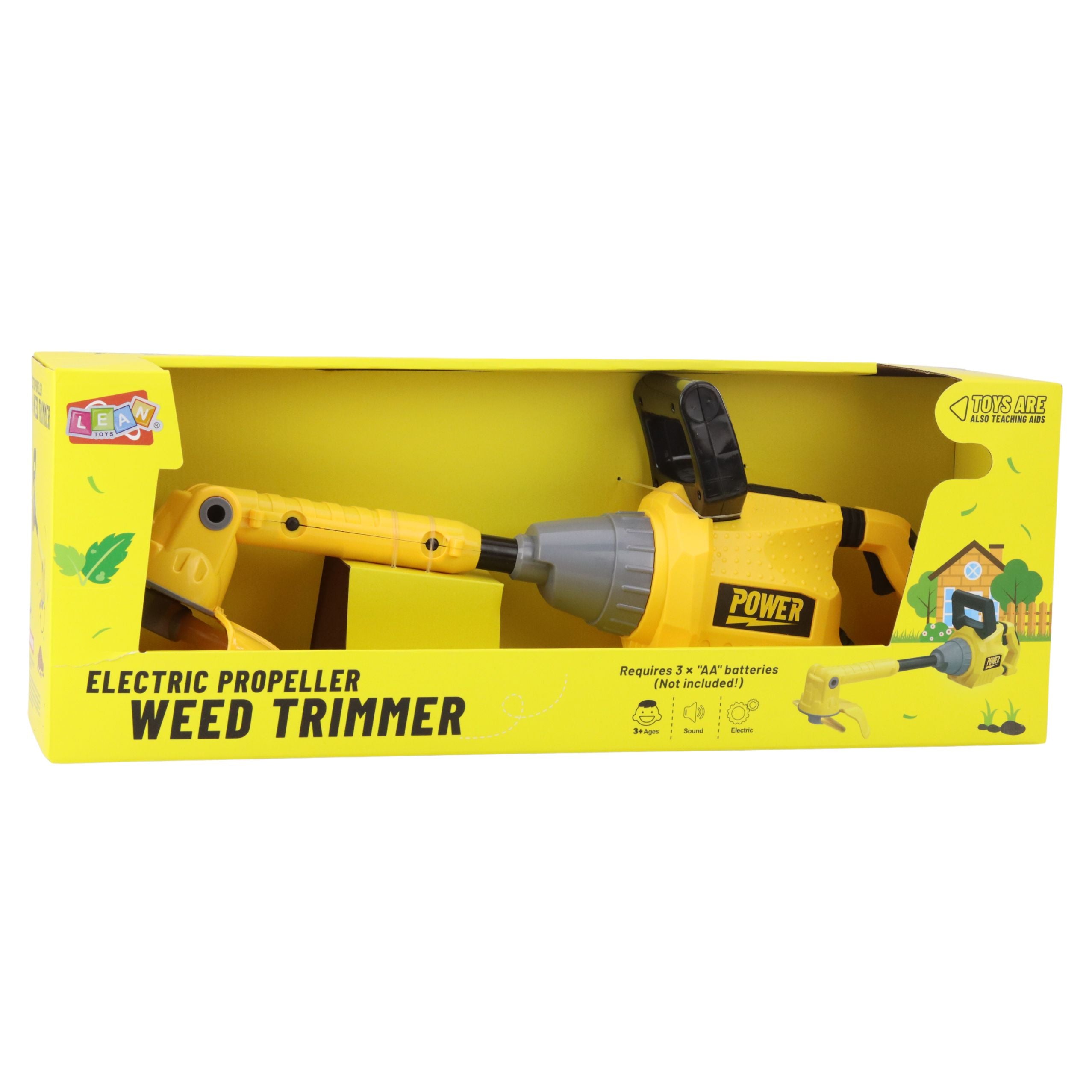 Children's Garden Lawn Mower Trimmer Rubber Blade Lights Sounds