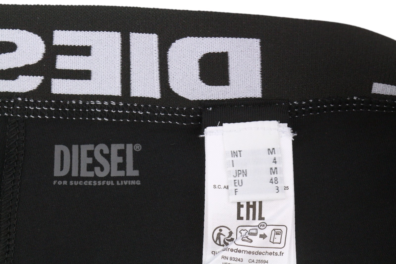 Diesel Umbx-shawnthreepack-out Men Underwearblack & White Boxers 3pc