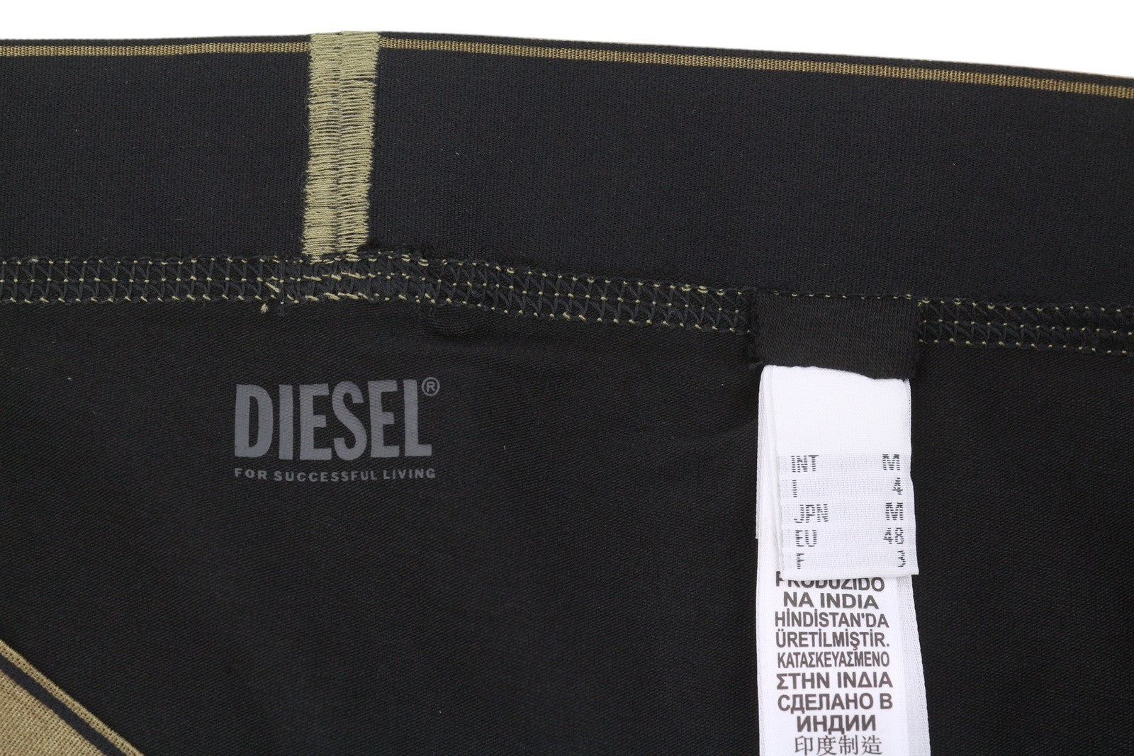 Diesel Damien-gft-2pack Men Underwearblack Elastic Waist Trunk Boxers