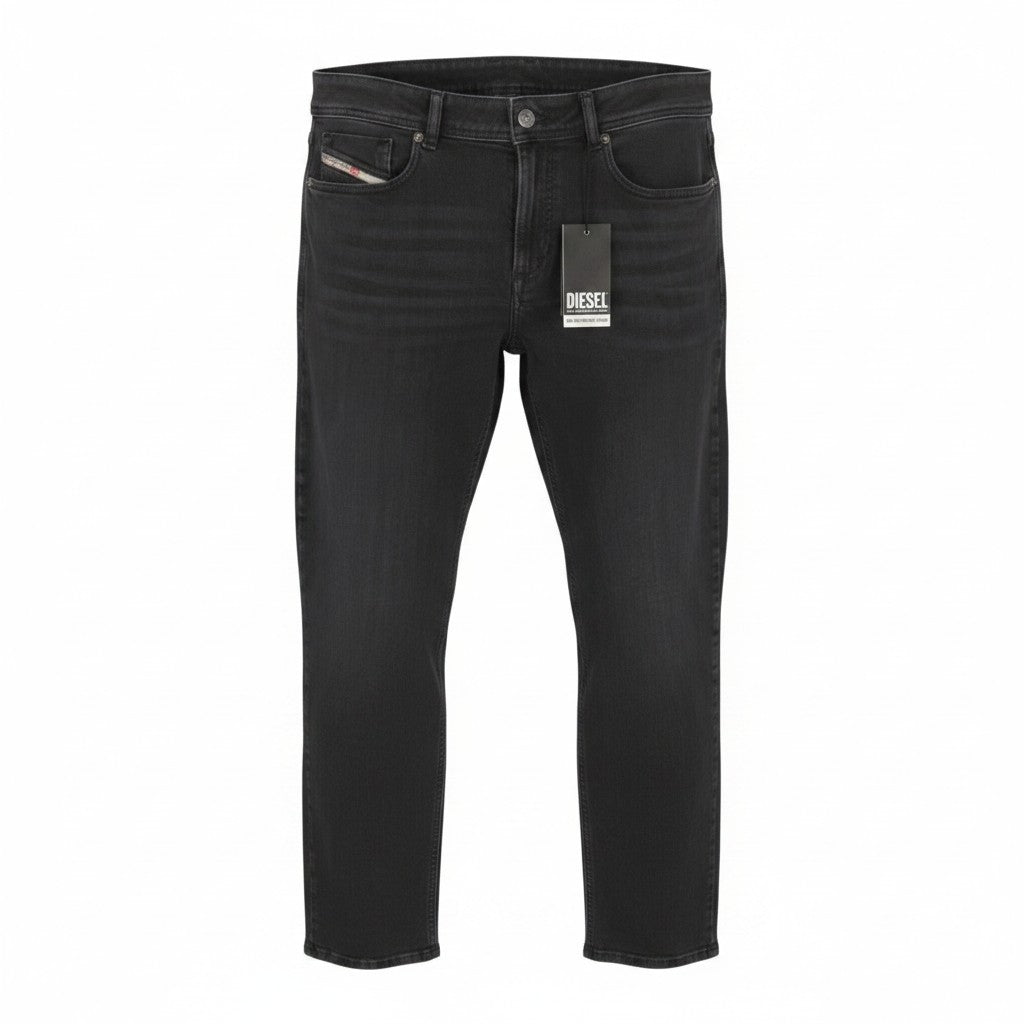 Diesel Sleenker-r R16g9 Men Jeansblack Whiskers Faded Skinny Rrp150