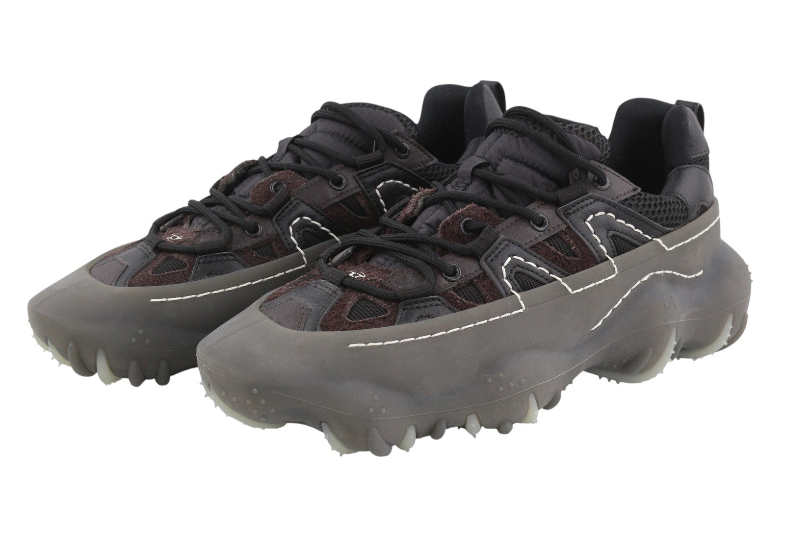 Diesel S-prototype P1 Men Sneakers Eu43 Black Low Top Lace Up Rrp350