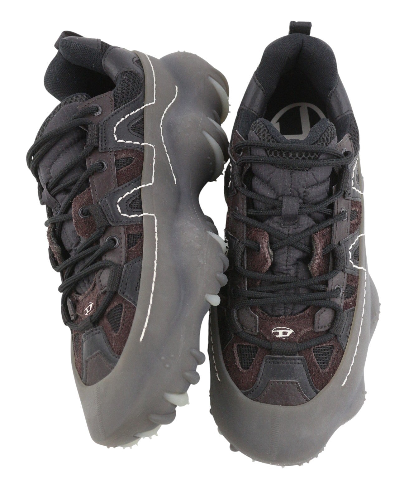 Diesel S-prototype P1 Men Sneakers Eu43 Black Low Top Lace Up Rrp350