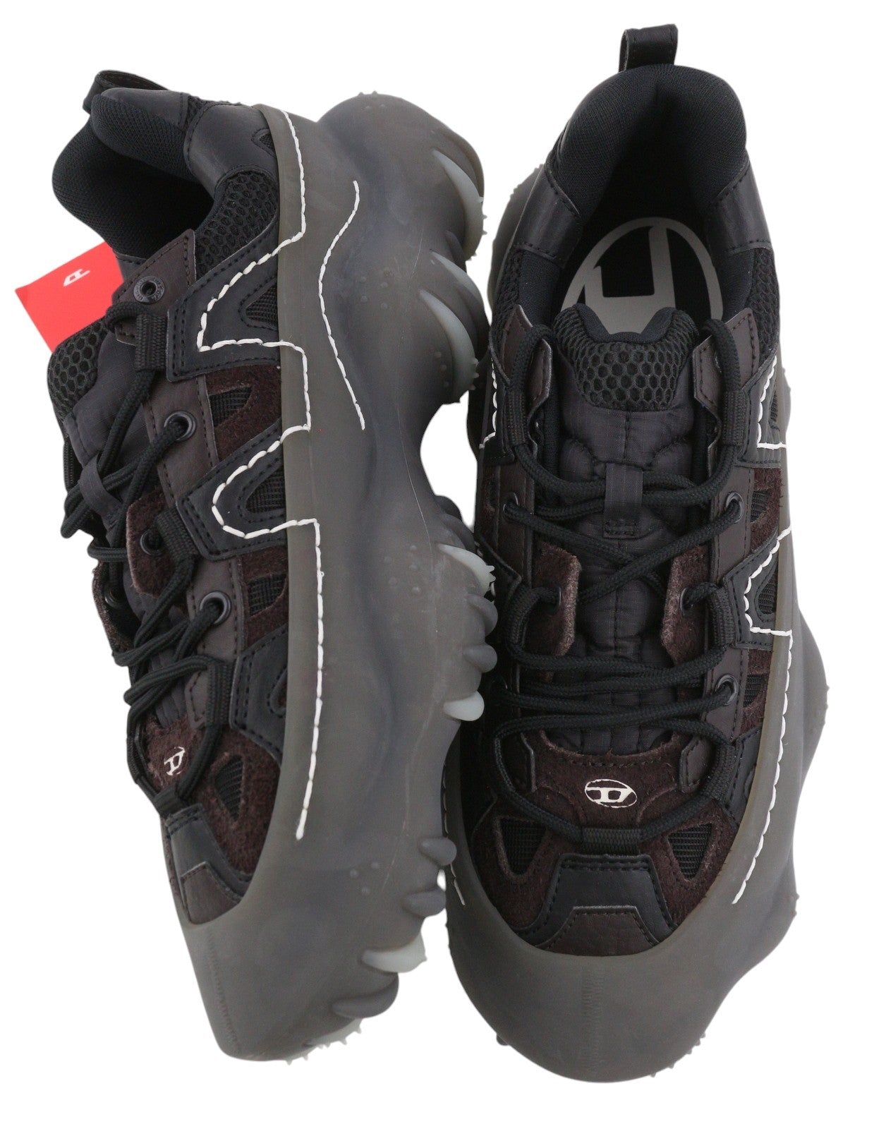 Diesel S-prototype P1 Men Sneakers Eu45 Black Low Top Lace Up Rrp350