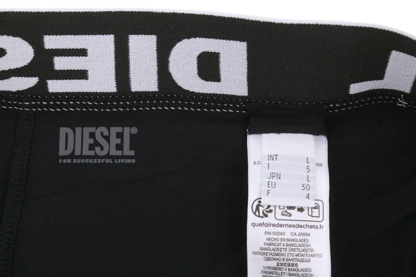 Diesel Umbx-shawnthreepack-out Men Underwearblack & White Boxers 3pc