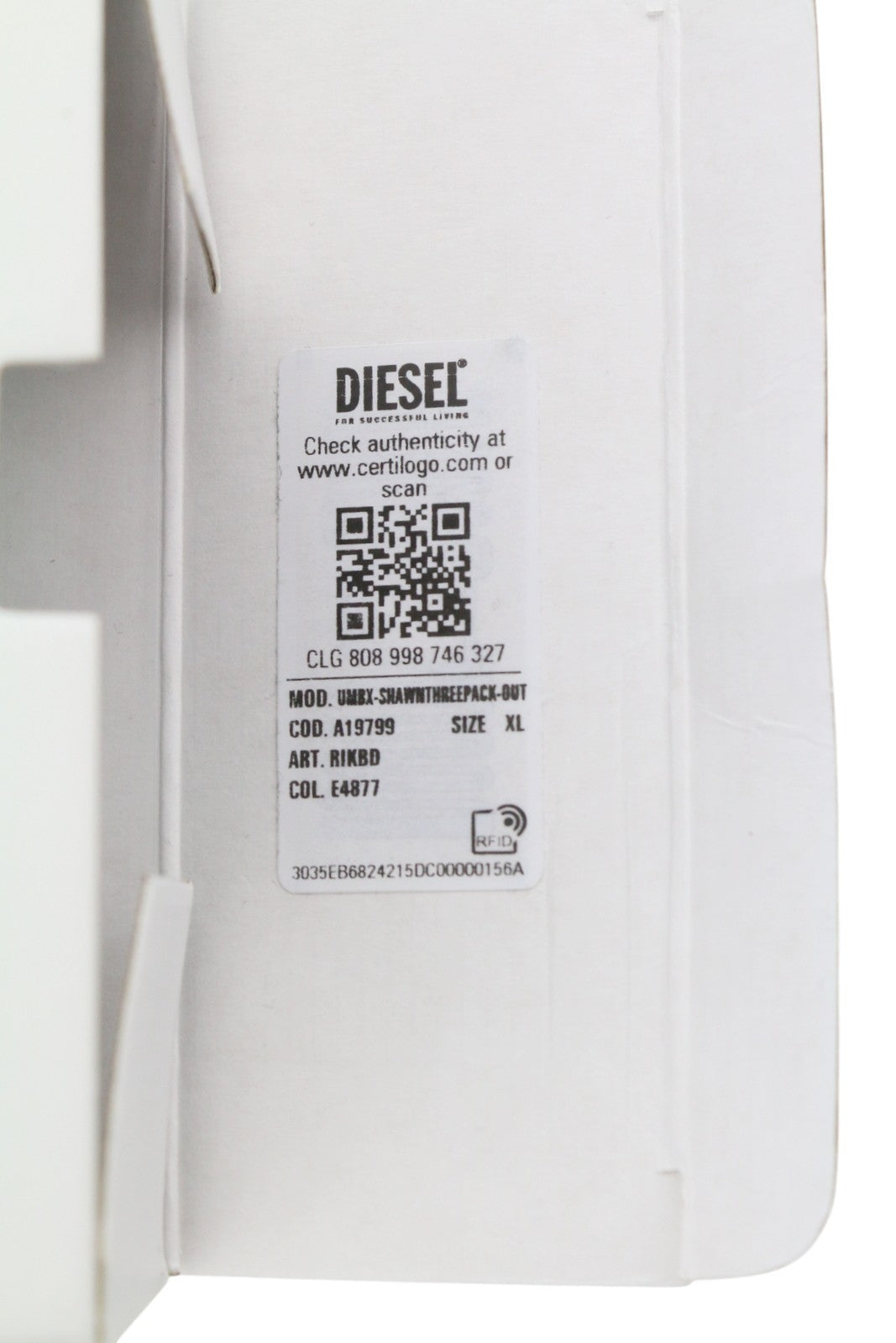Diesel Umbx-shawnthreepack-out Men Underwearblack & White Boxers 3pc