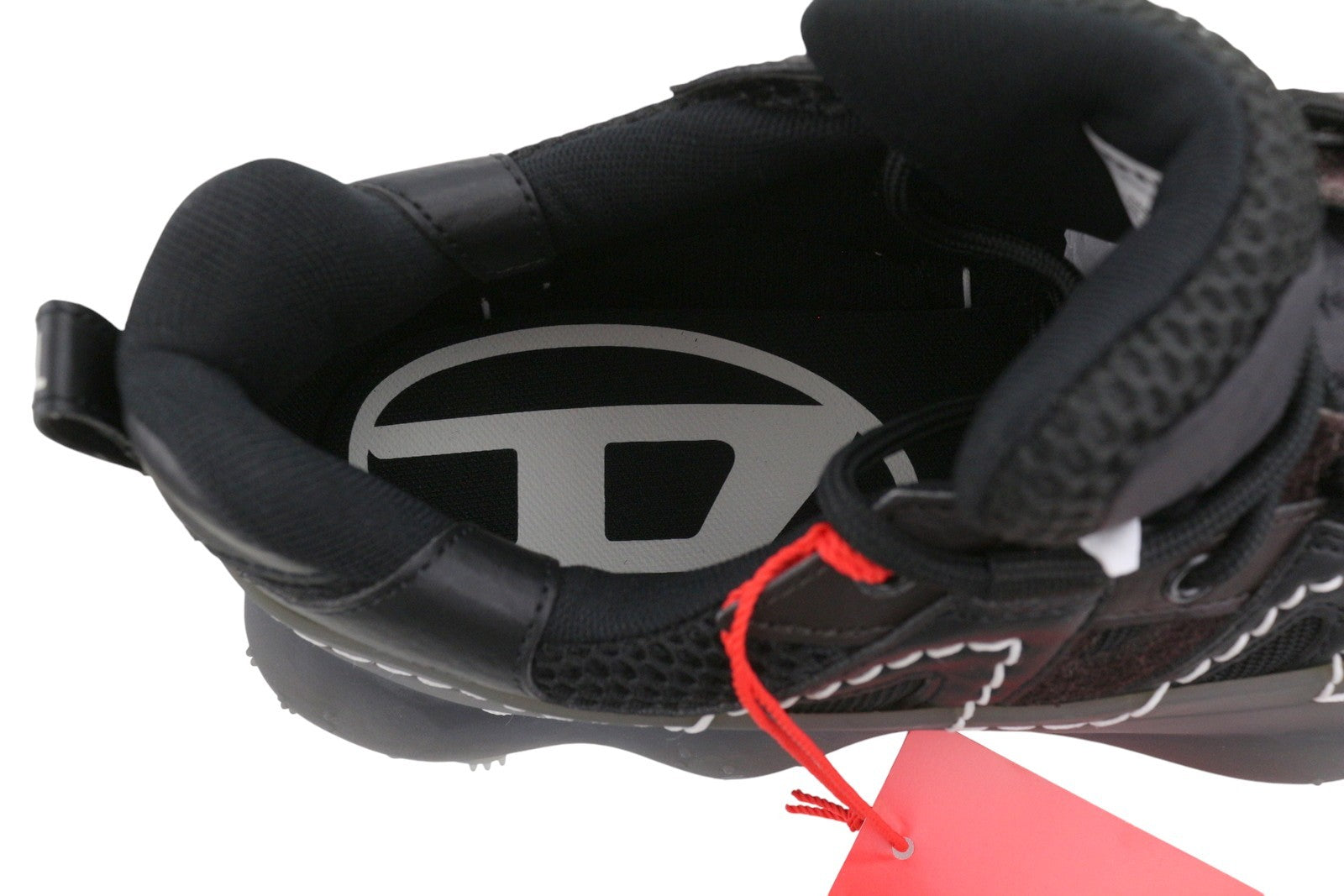 Diesel S-prototype P1 Men Sneakers Eu42.5 Black Low Top Lace Up Rrp350