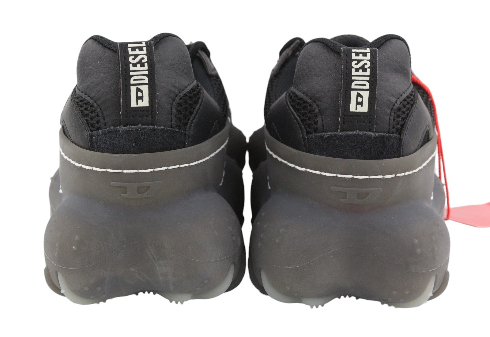Diesel S-prototype P1 Men Sneakers Eu42.5 Black Low Top Lace Up Rrp350