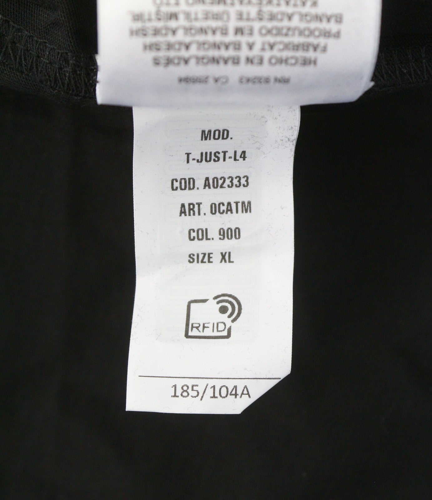 Diesel T-just-l4 Men T-shirtblack Crew Neck Cotton Pull On Short Sleeve