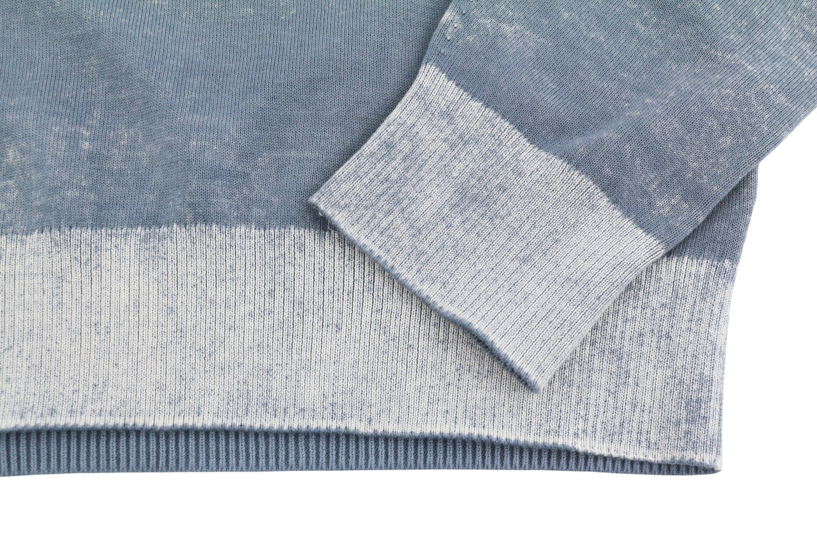 Diesel K-larence-b Men Jumperblue Faded Cotton Knit Pull On Rrp225