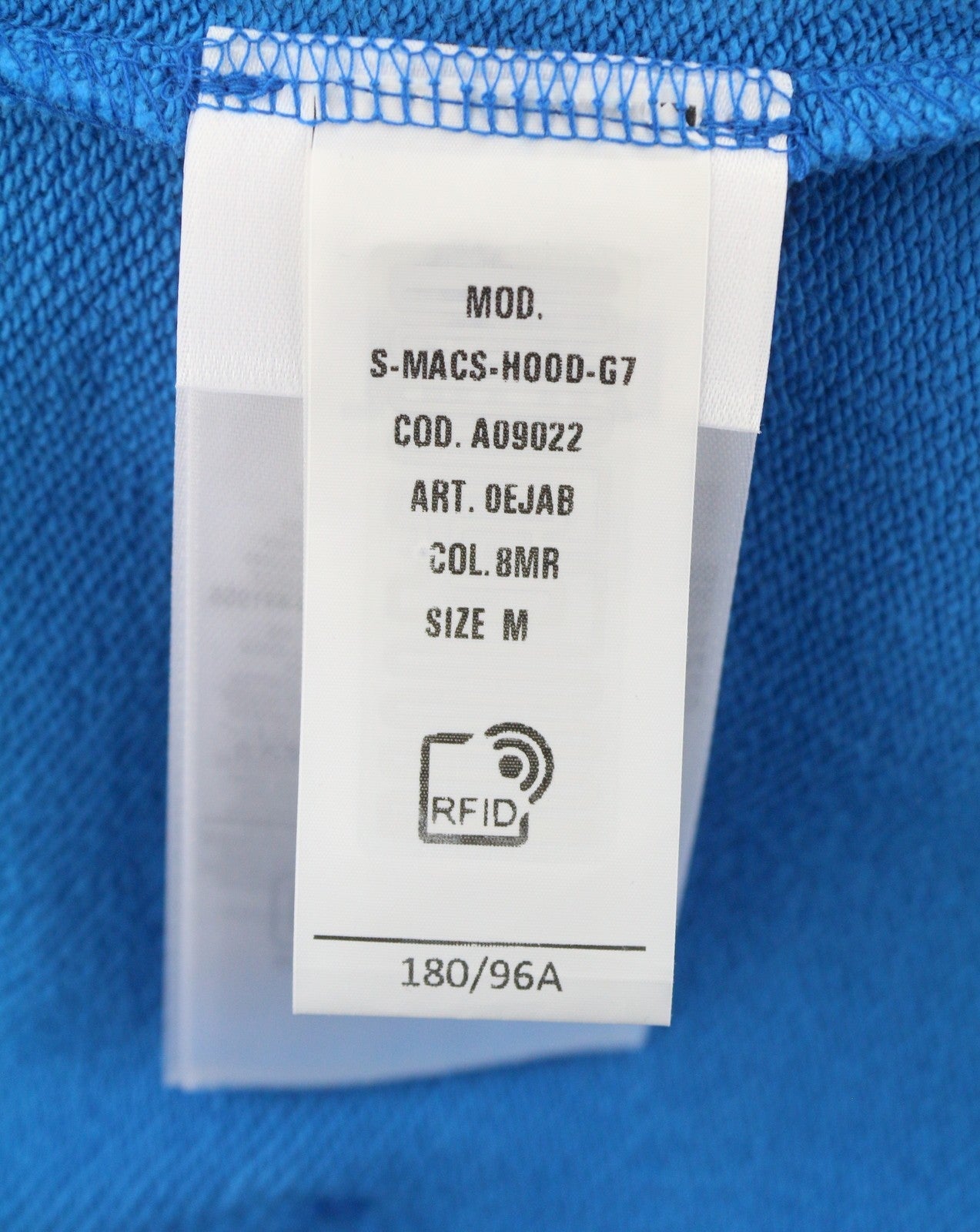 Diesel S-macs-hood-g7 Men Hoodieblue Patterned Kangaroo Pocket Rrp175