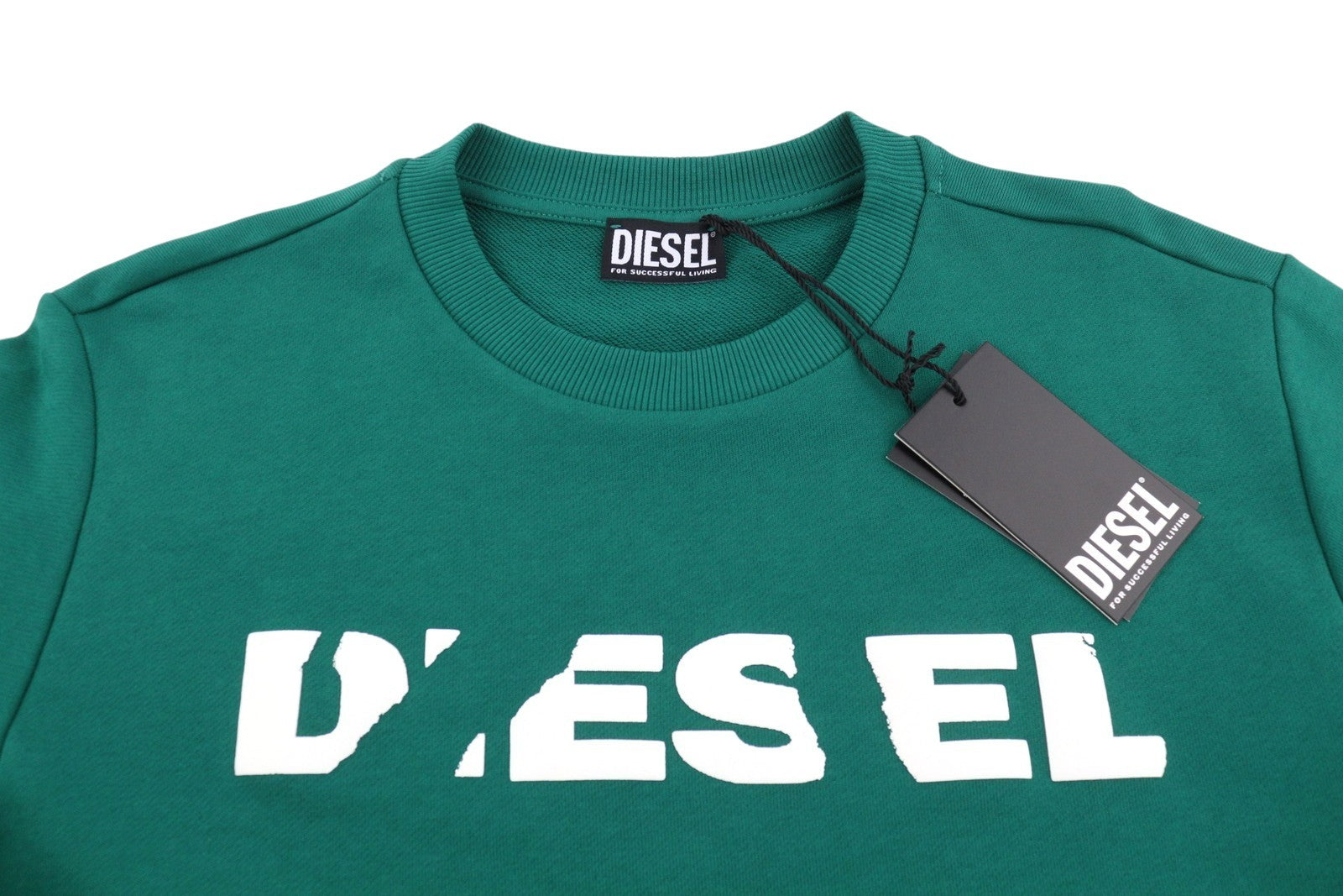 Diesel S-gir 250237 Off Men Sweatshirtgreen Crew Neck Pull On Rrp125