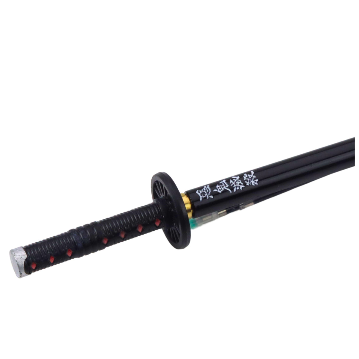 Katana Sword Anime Ballpoint Pen Metal Black Ink Replaceable Refill Black