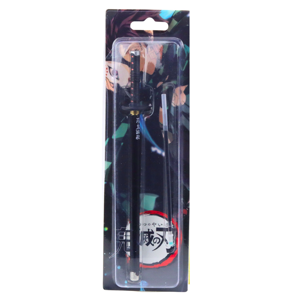 Katana Sword Anime Ballpoint Pen Metal Black Ink Replaceable Refill Black