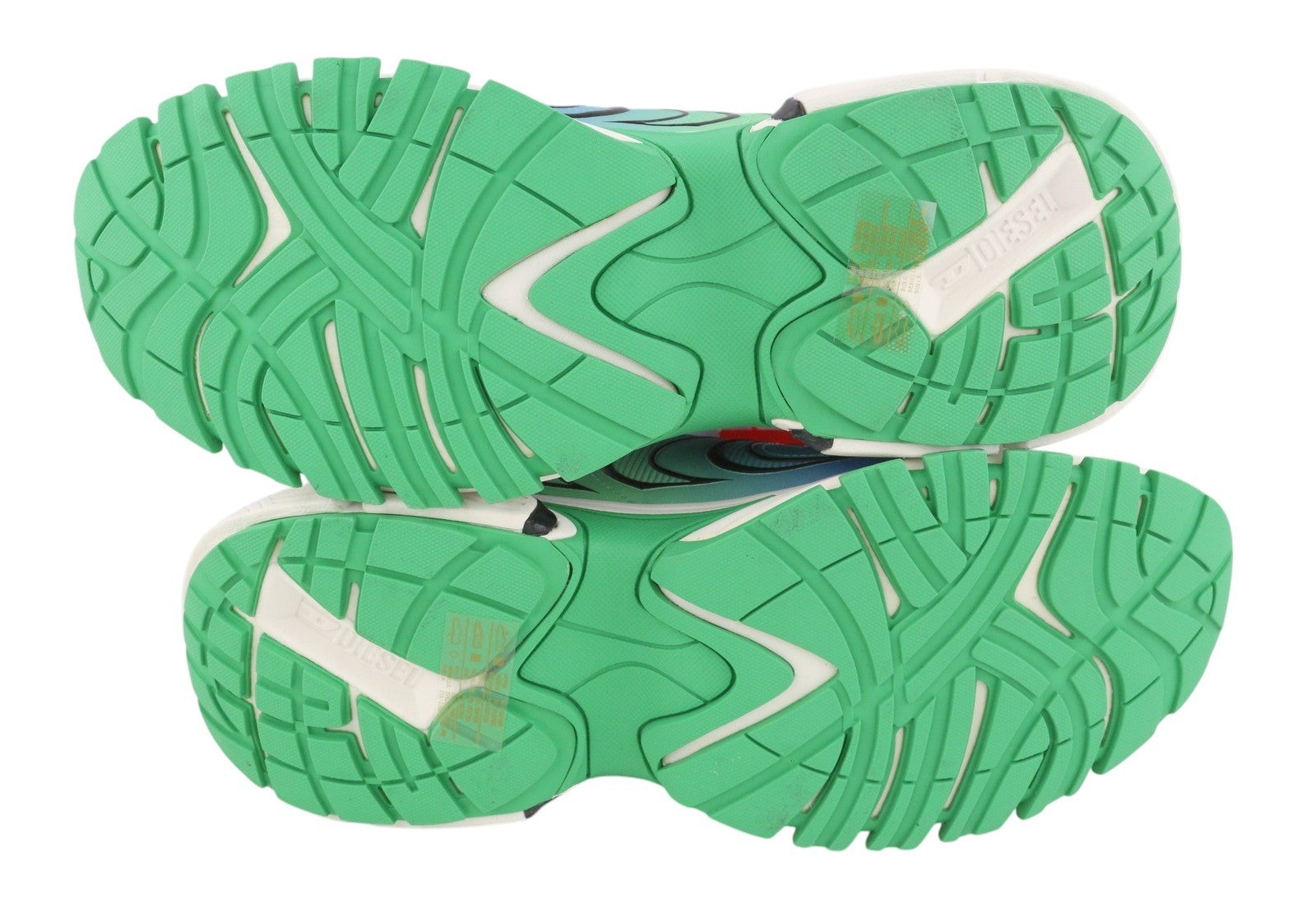 Diesel S-serendipity Pro-x1 Men Sneakers Eu42 Blue & Green Panelled Low Rrp275