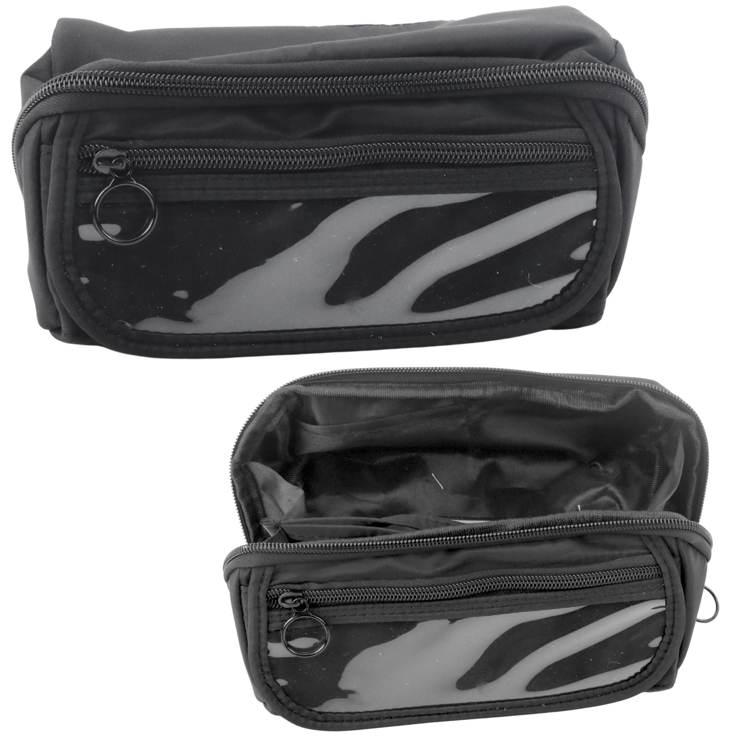 Pencil Case School Kit Expandable Roomy Black 20x10cm