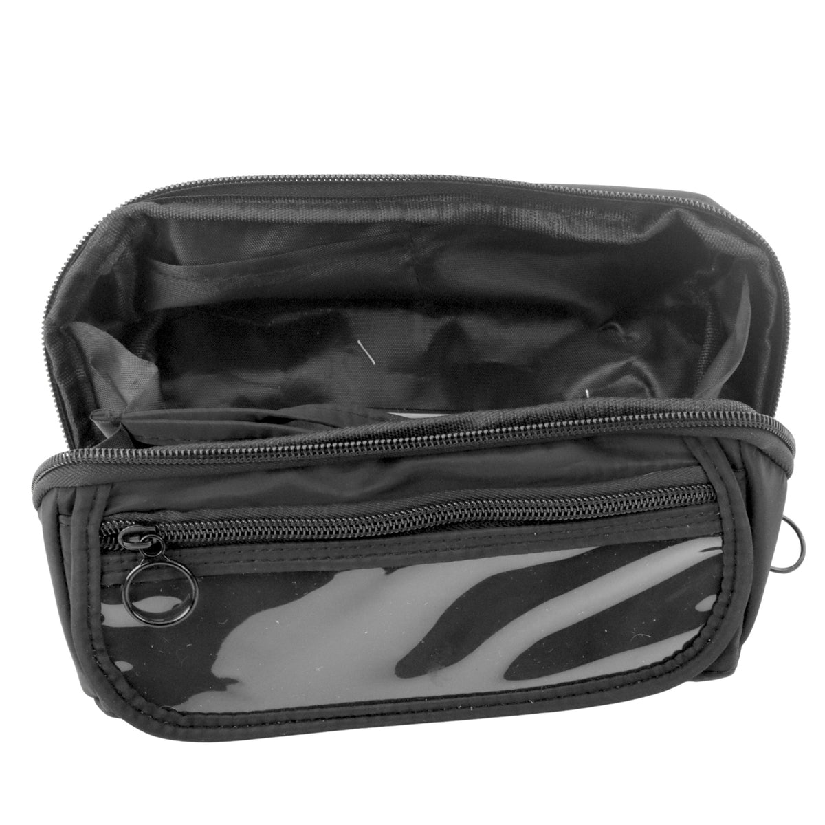 Pencil Case School Kit Expandable Roomy Black 20x10cm