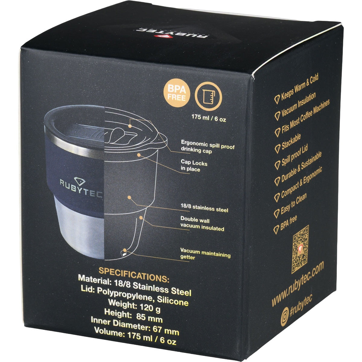 Rubytec Shira Dailyshot 0.175l Black (4-pack)