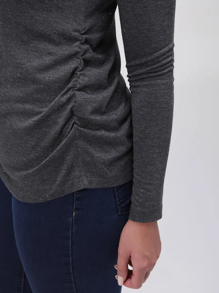 Dames T-shirt Loap Baxana Zwart