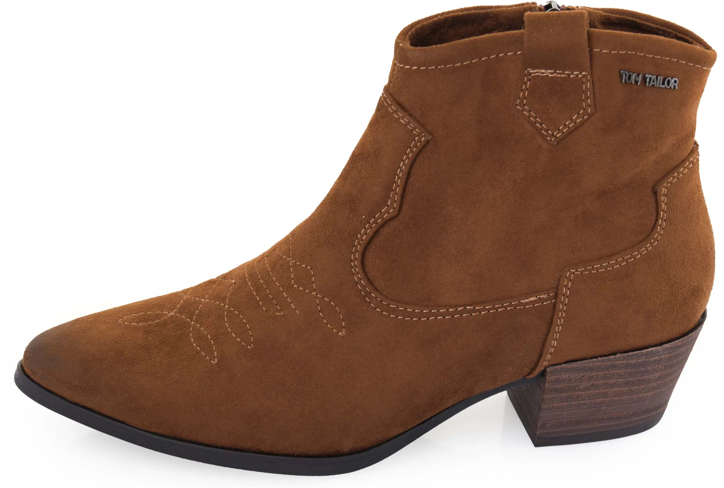Chaussures Femme Tom Tailor Stiefelette Damen Cognac Marron