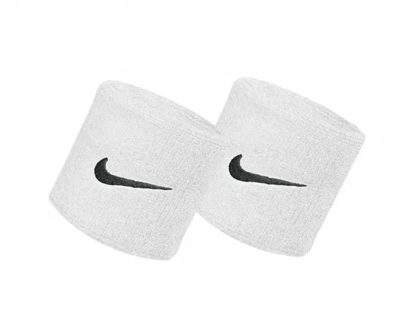 Opaski na nadgarstki Nike swoosh biało-czarno-białe