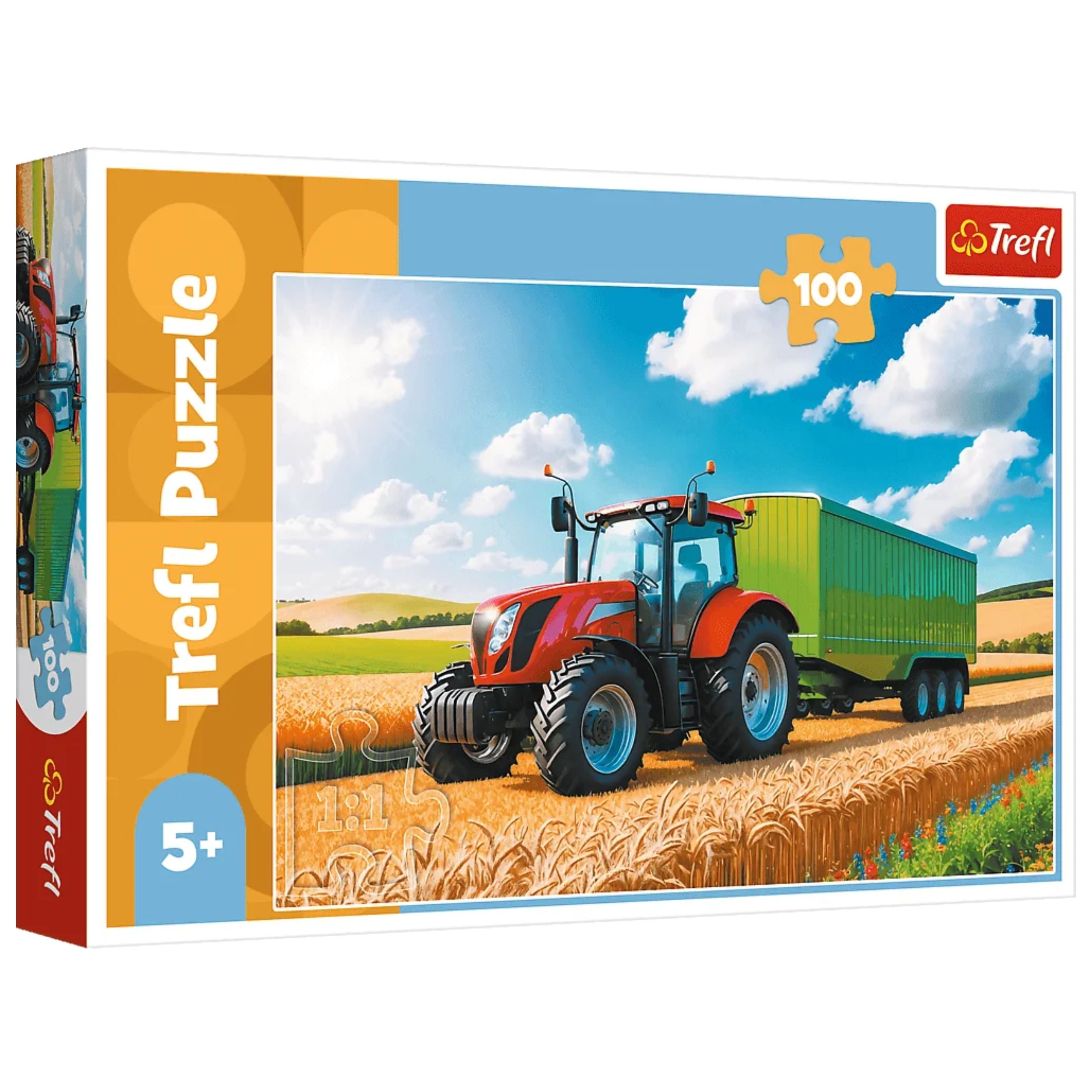 Puzzle 100 - Agricultural Machinery - Tractor With Trailer Trefl 16494