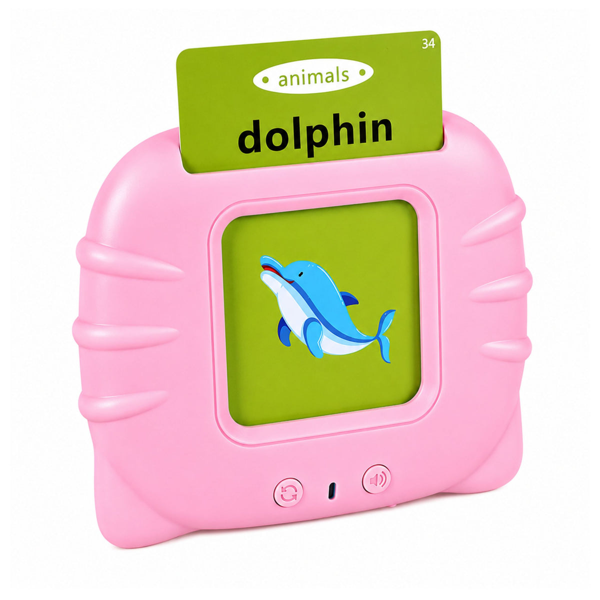 English Word Learning Card Reader Educational Toy Pink