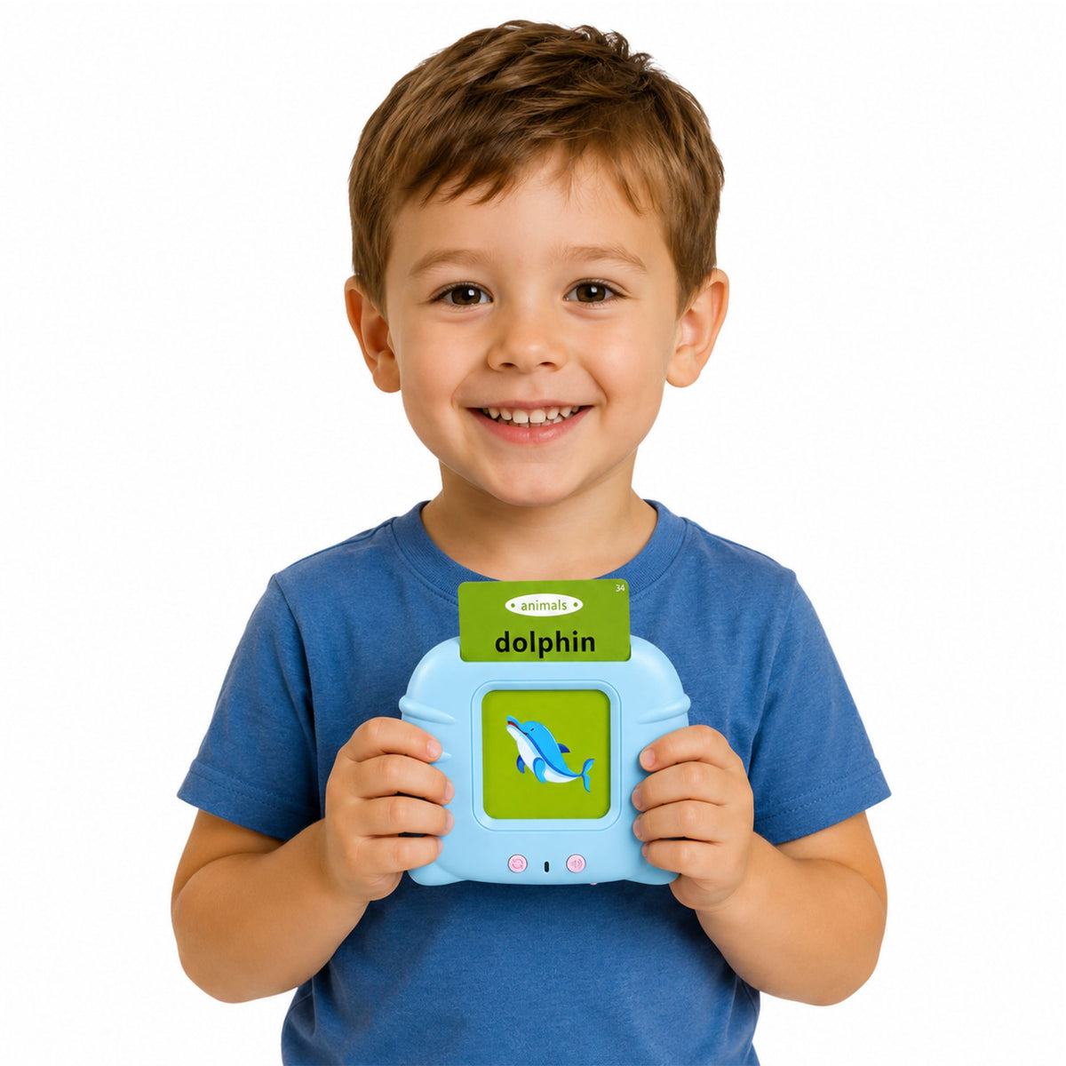 English Word Learning Card Reader Educational Toy Blue