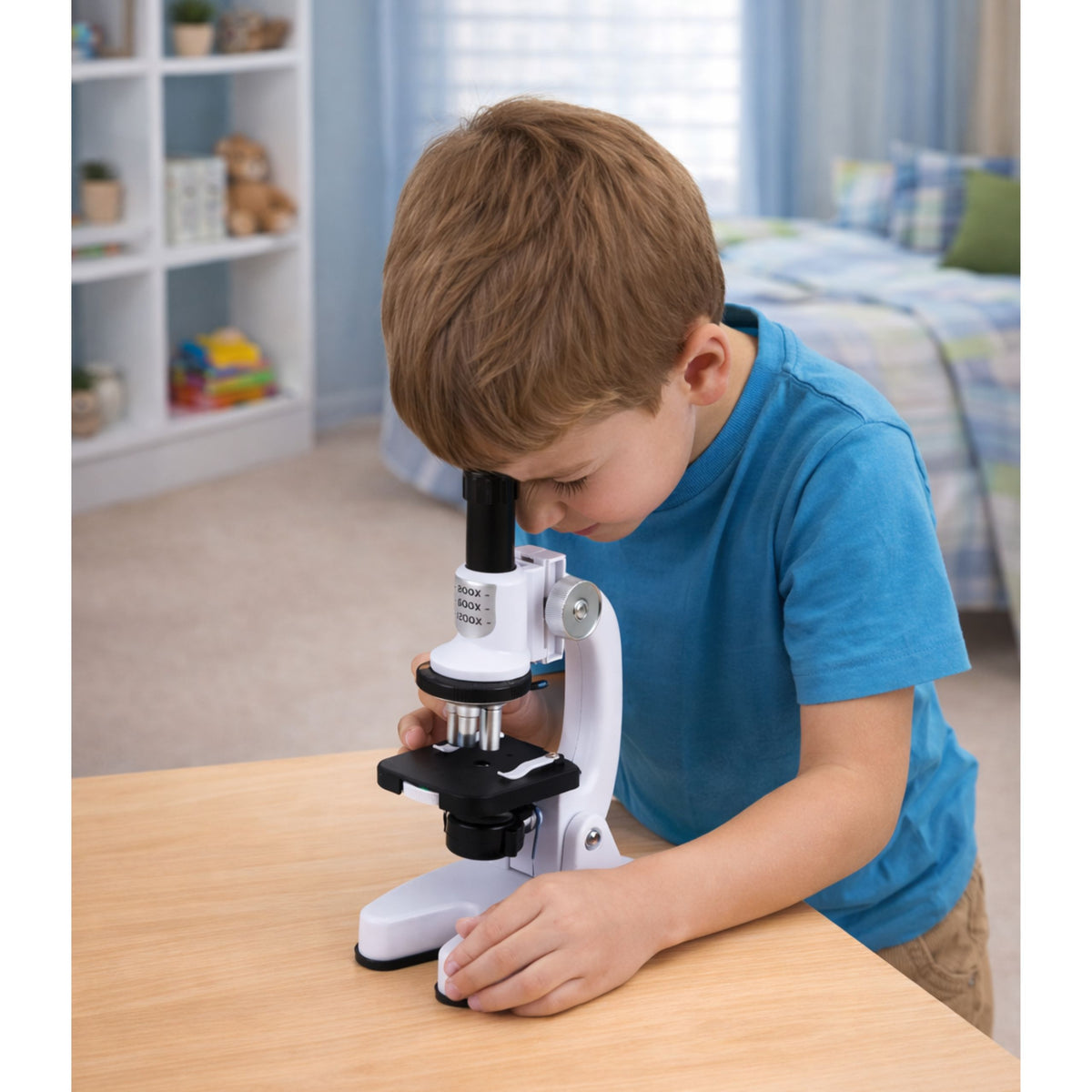 Microscope Educational Kit For Kids Zoom 1200x Accessories White
