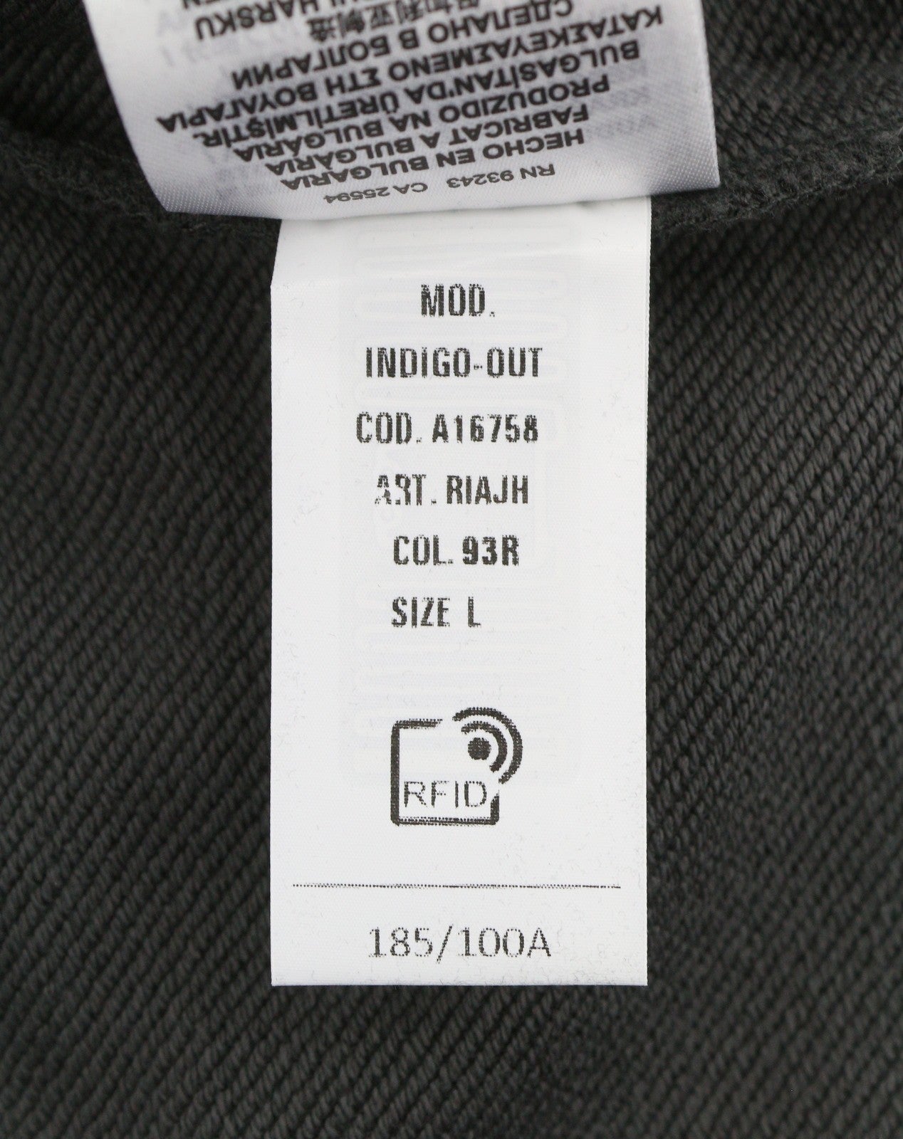 Diesel Indigo-out Men Hoodiedark Grey Crew Neck Pull On Rrp175