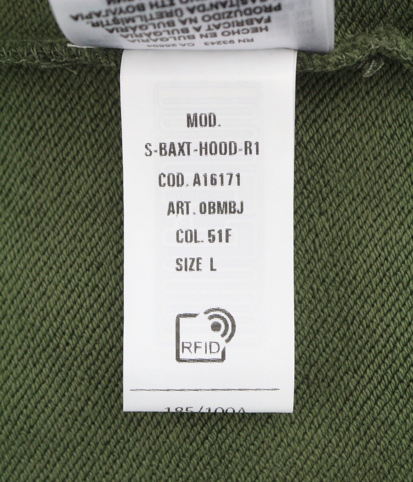Diesel S-baxt-hood-r1 Men Hoodiegreen Graphic Print Kangaroo Pocket Rrp295