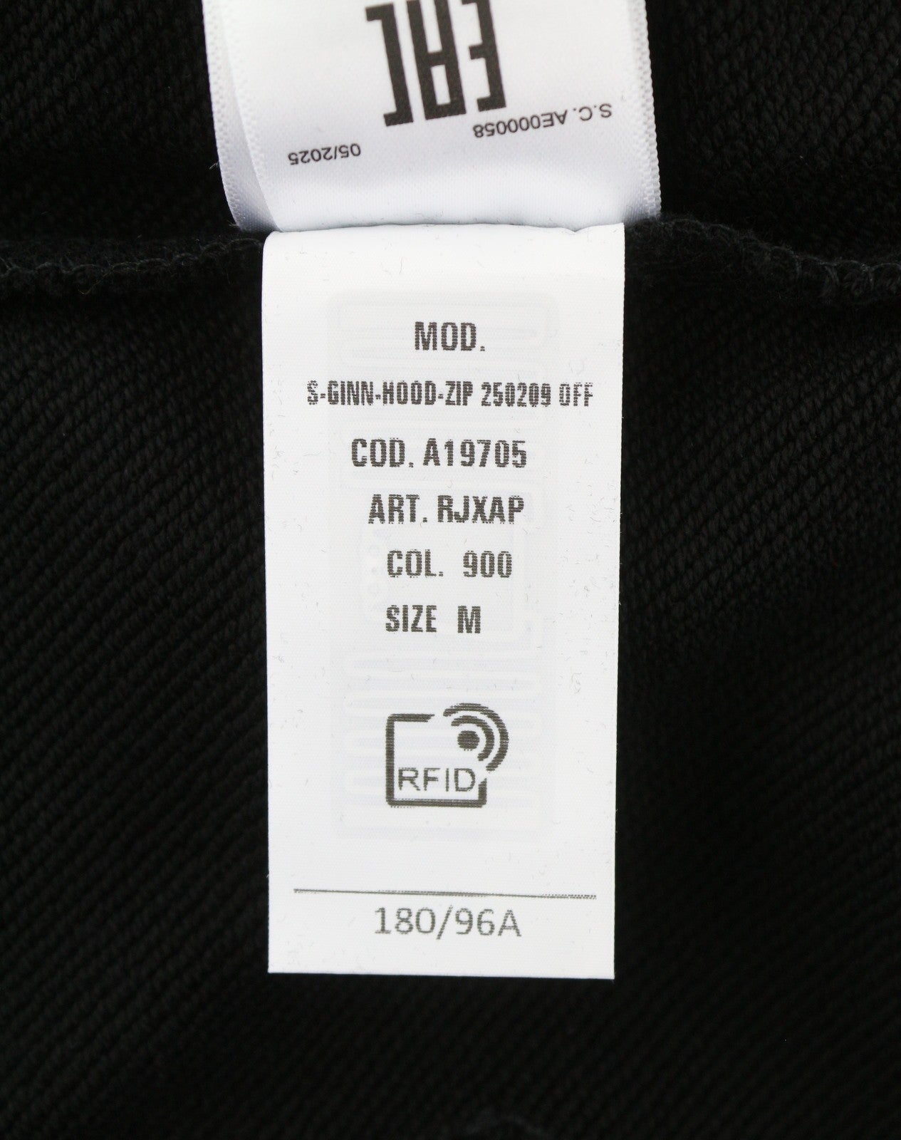 Diesel S-ginn-hood-zip 250209 Off Men Hoodieblack Full Zip Rrp175
