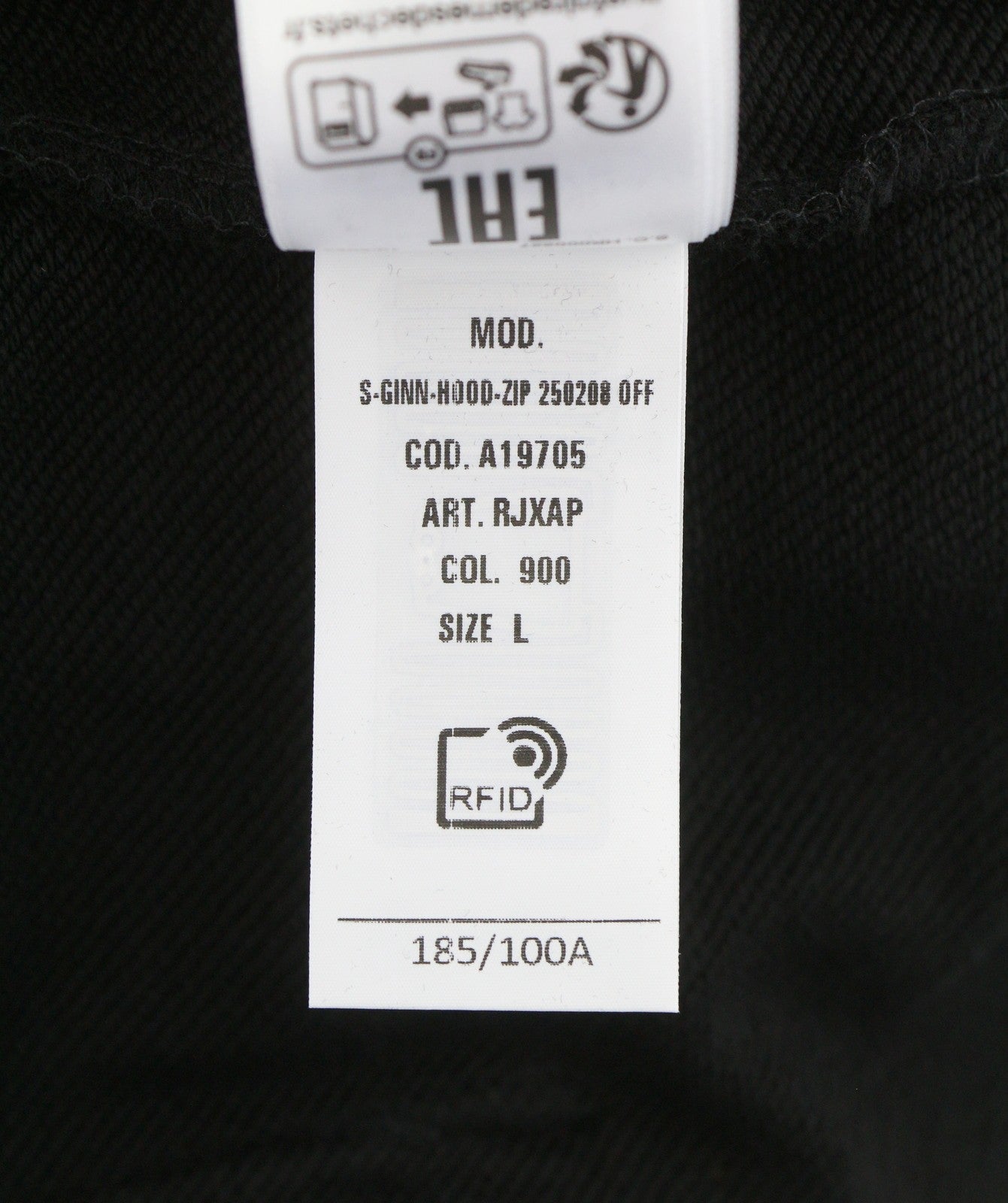 Diesel S-ginn-hood-zip 250209 Off Men Hoodieblack Full Zip Rrp175