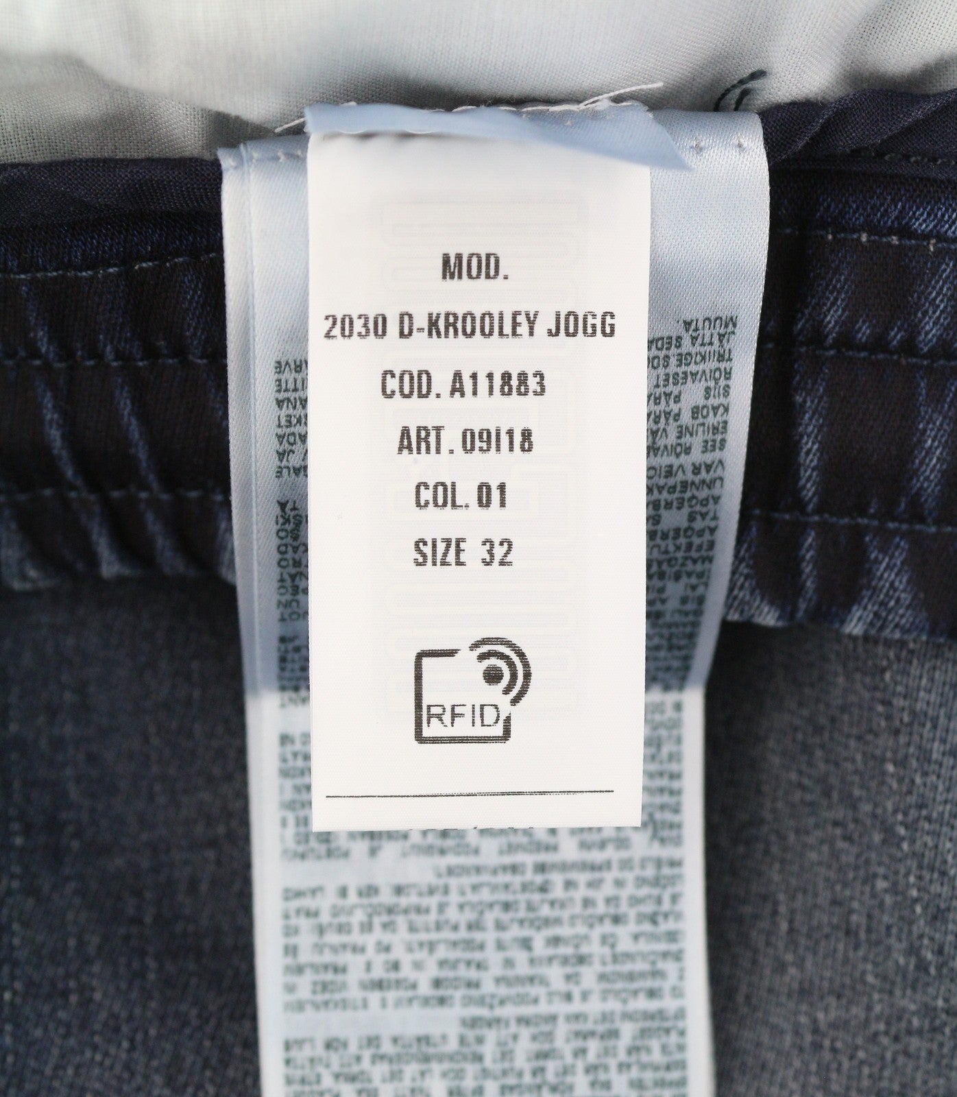 Diesel 2030 D-krooley 09i18 Jogg Men Jeansblue Faded Distress Rrp350