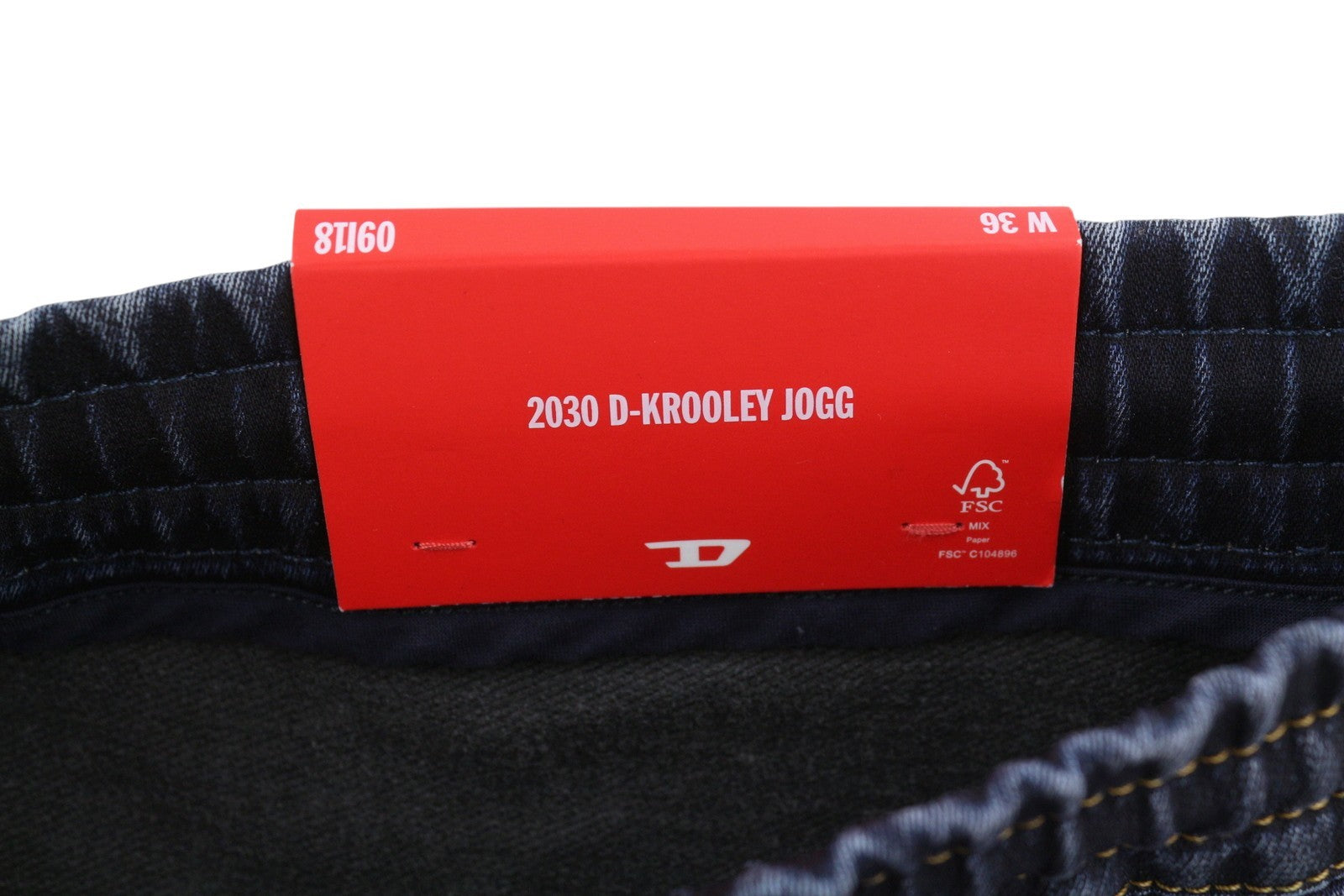 Diesel 2030 D-krooley 09i18 Jogg Men Jeansblue Faded Distress Rrp350