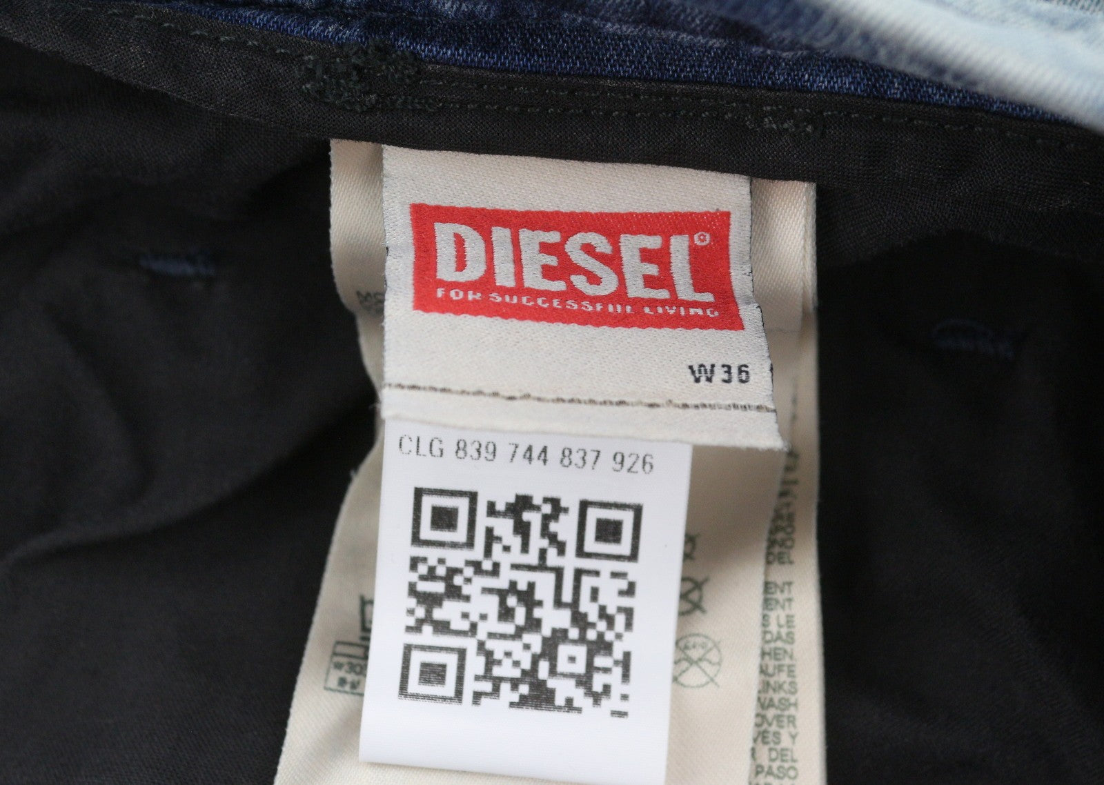 Diesel 2032 D-krooley-b 068pl Jogg Men Jeansblue Faded Distress Rrp325