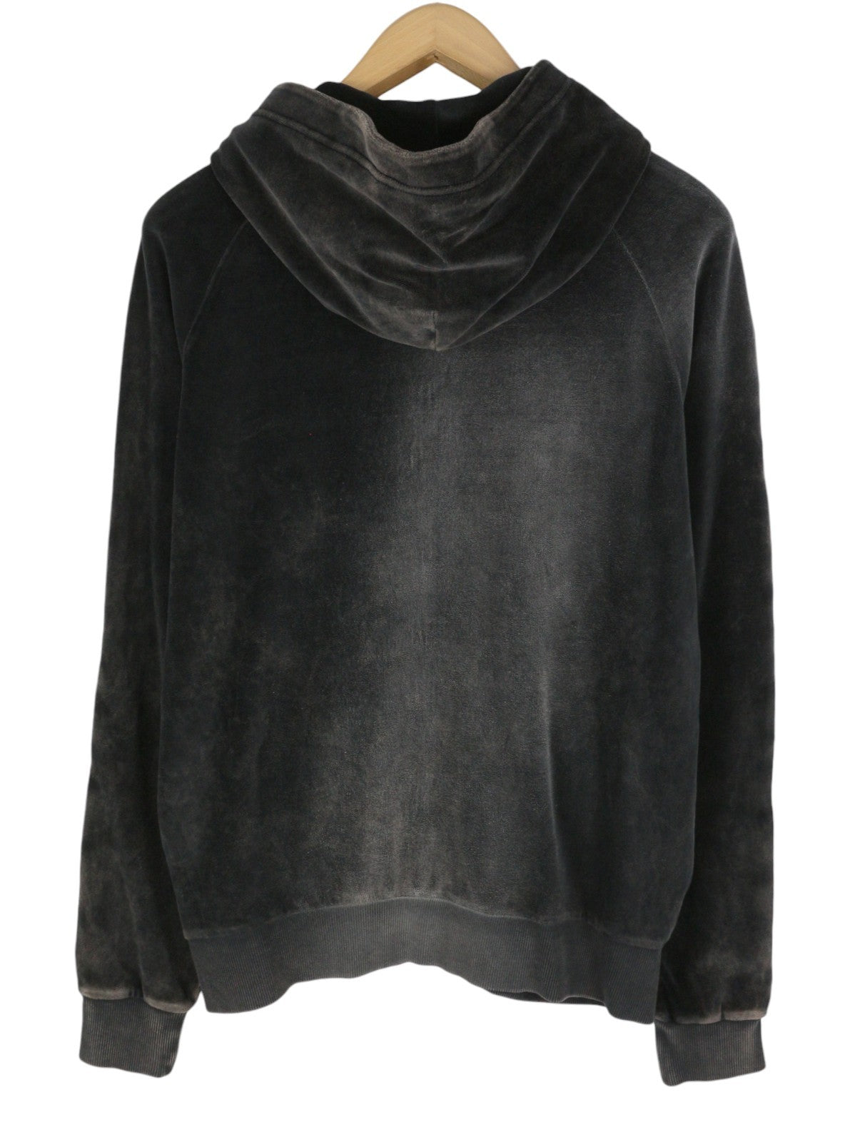 Diesel S-oclock Men Hoodieblack Acid Wash Chenille Zip Up Rrp325