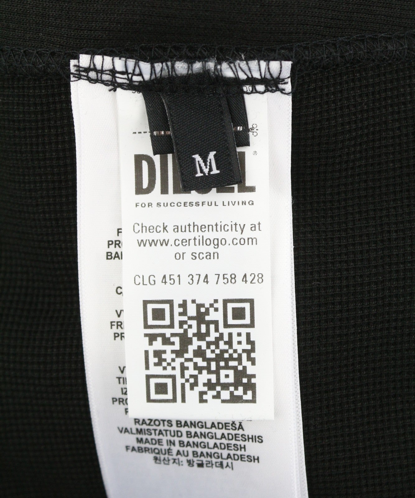 Diesel S-raglan-waf Men Sweatshirtblack Crew Neck Front Logo Pull On Rrp175