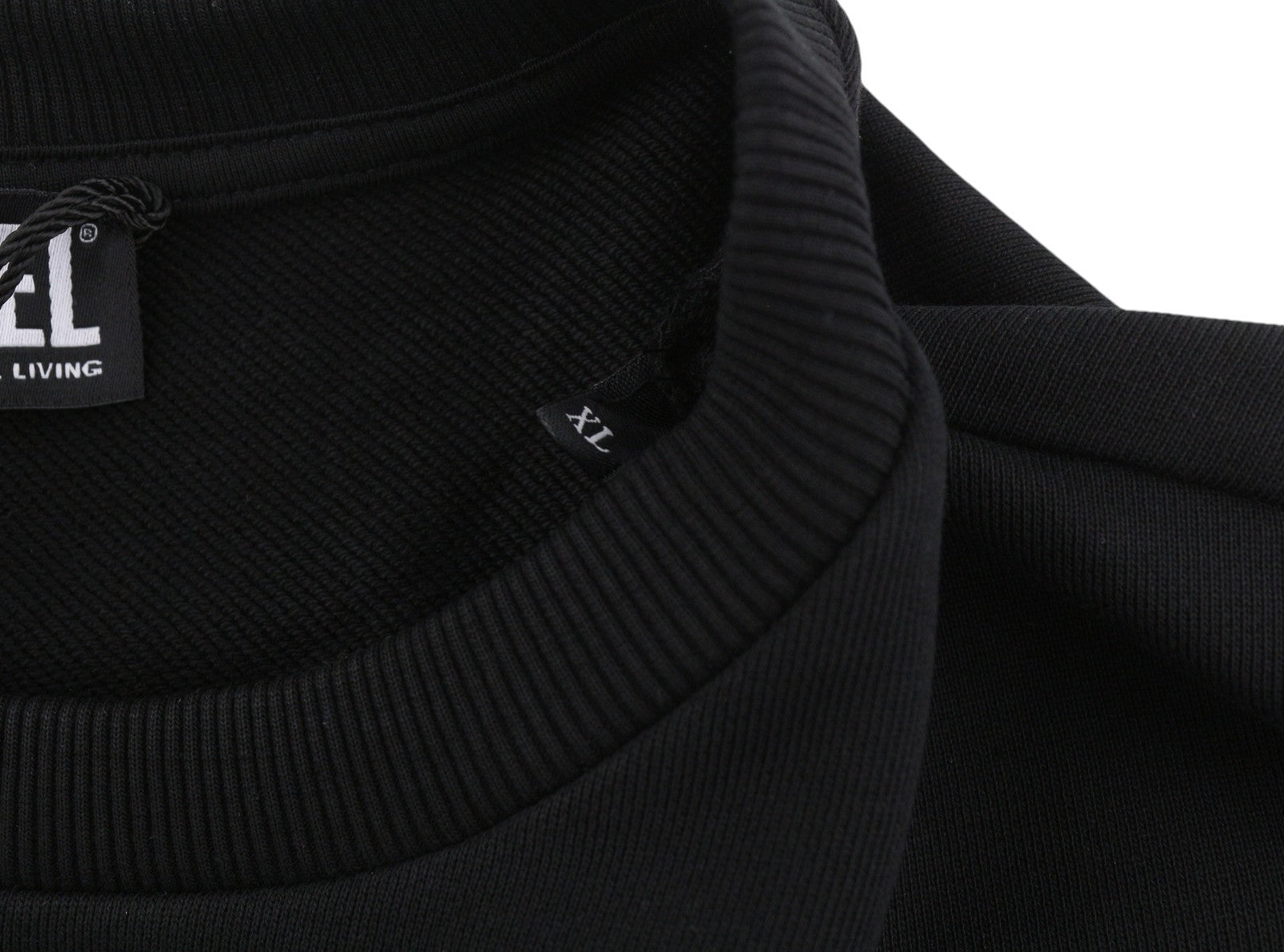 Diesel S-gir-crewneck Tone On Tone Men Sweatshirtblack Front Logo Pull On