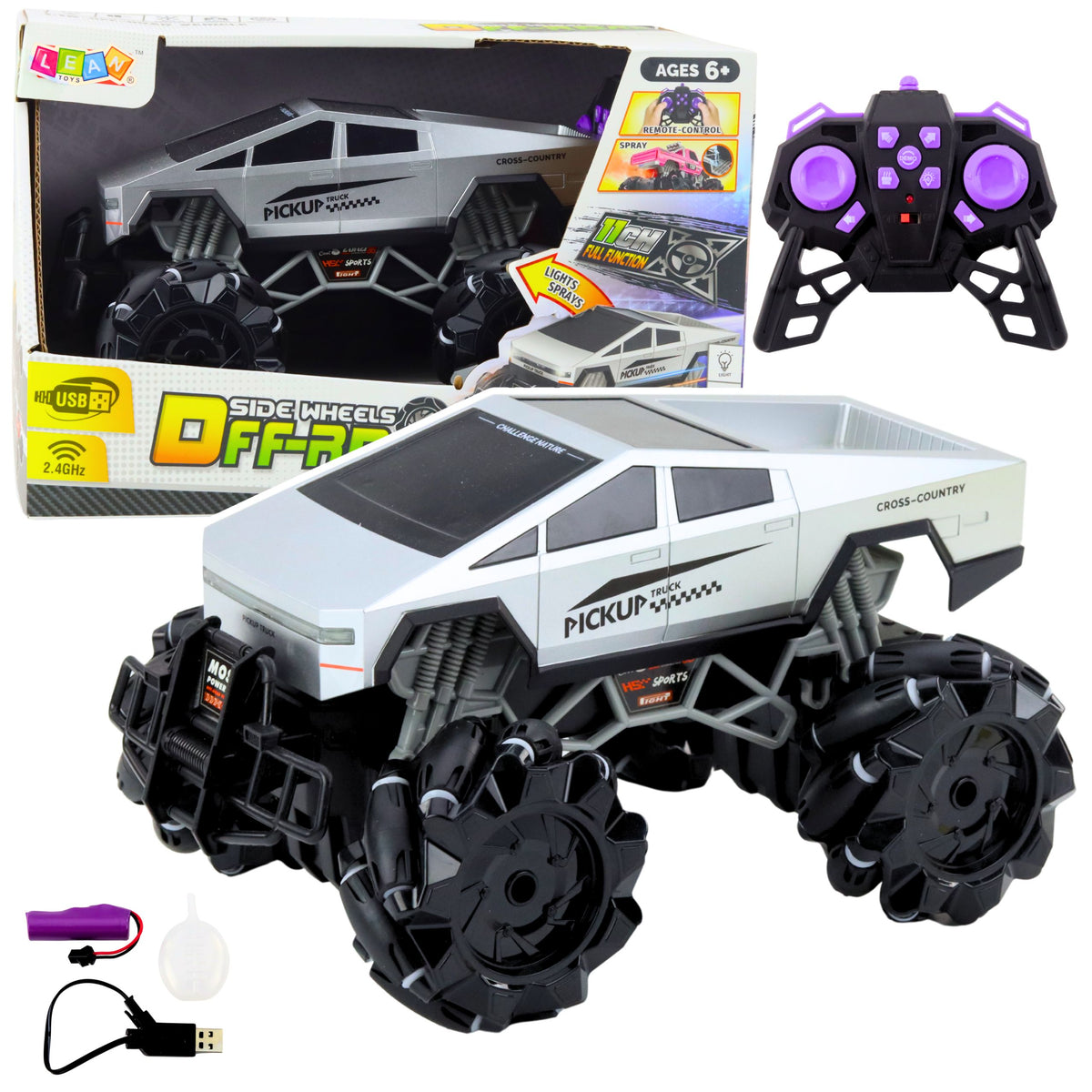 Off-road Vehicle Pick Up Truck Remote Controlled Rc Lights Smoke Effect 1:16