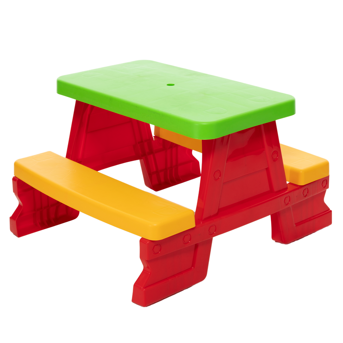 Conjunto de mesa e banco de jardim infantil Dorex vermelho 5067