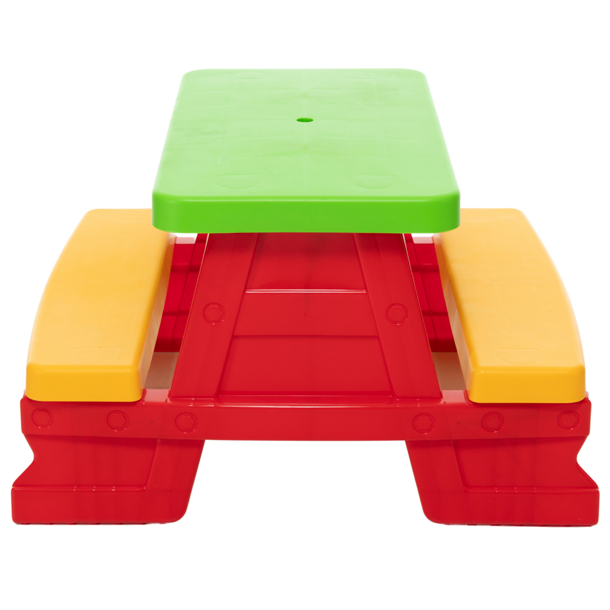 Conjunto de mesa e banco de jardim infantil Dorex vermelho 5067