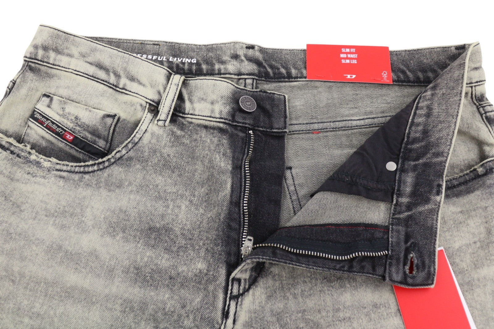 Diesel 2019 D-strukt 09h56 Men Jeansgrey Slim Fit Mid Waist Rrp295