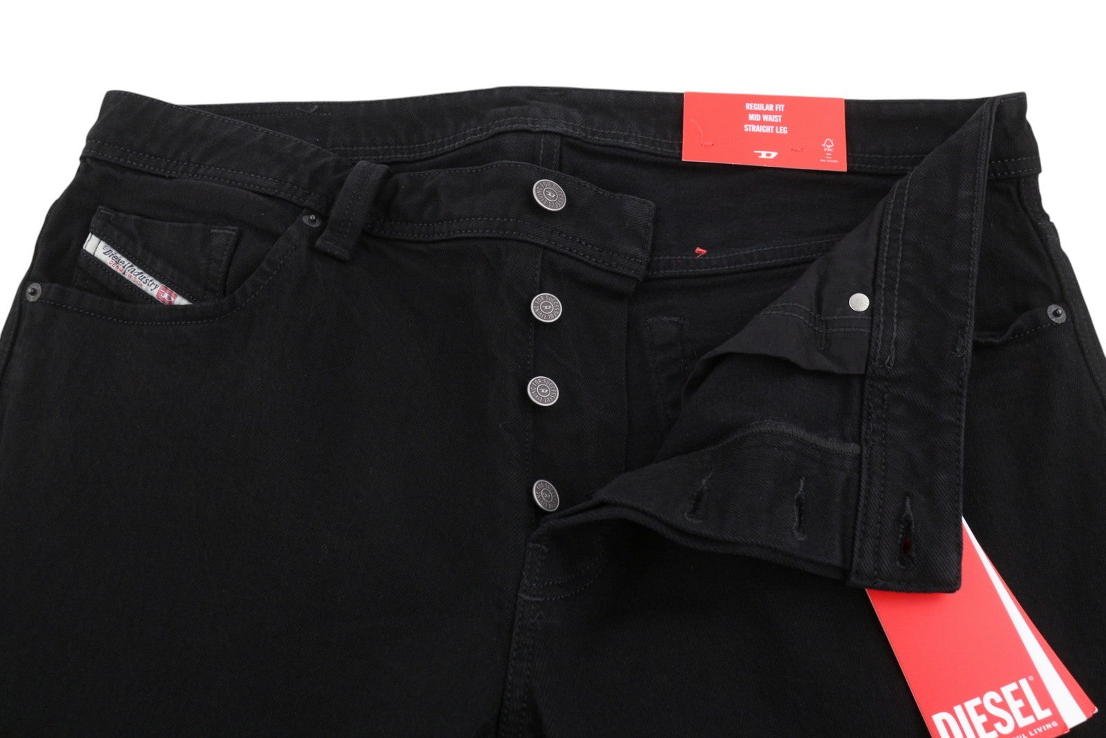 Diesel 1985 Larkee R07r3 Men Jeansregular Fit Straight Leg Mid Waist