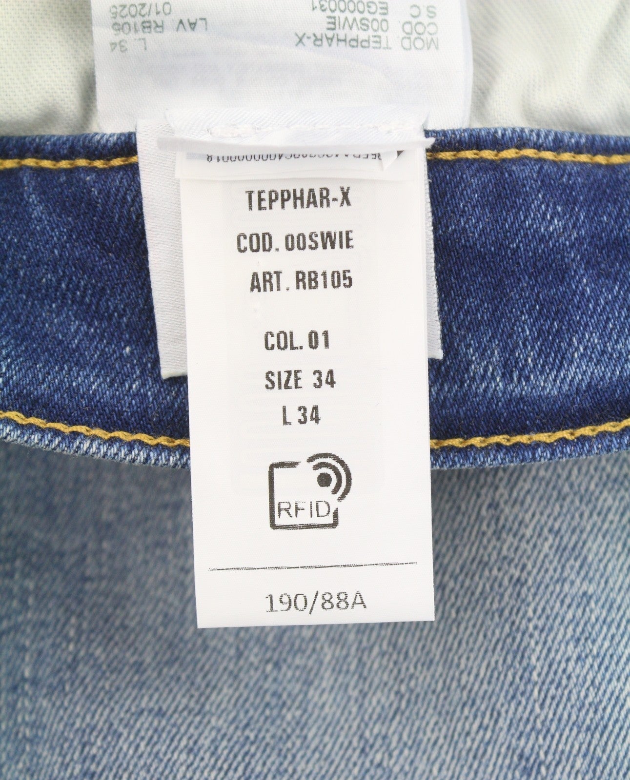 Diesel Tepphar Rb105 Men Jeansblue Whiskers Faded Slim Fit Rrp175