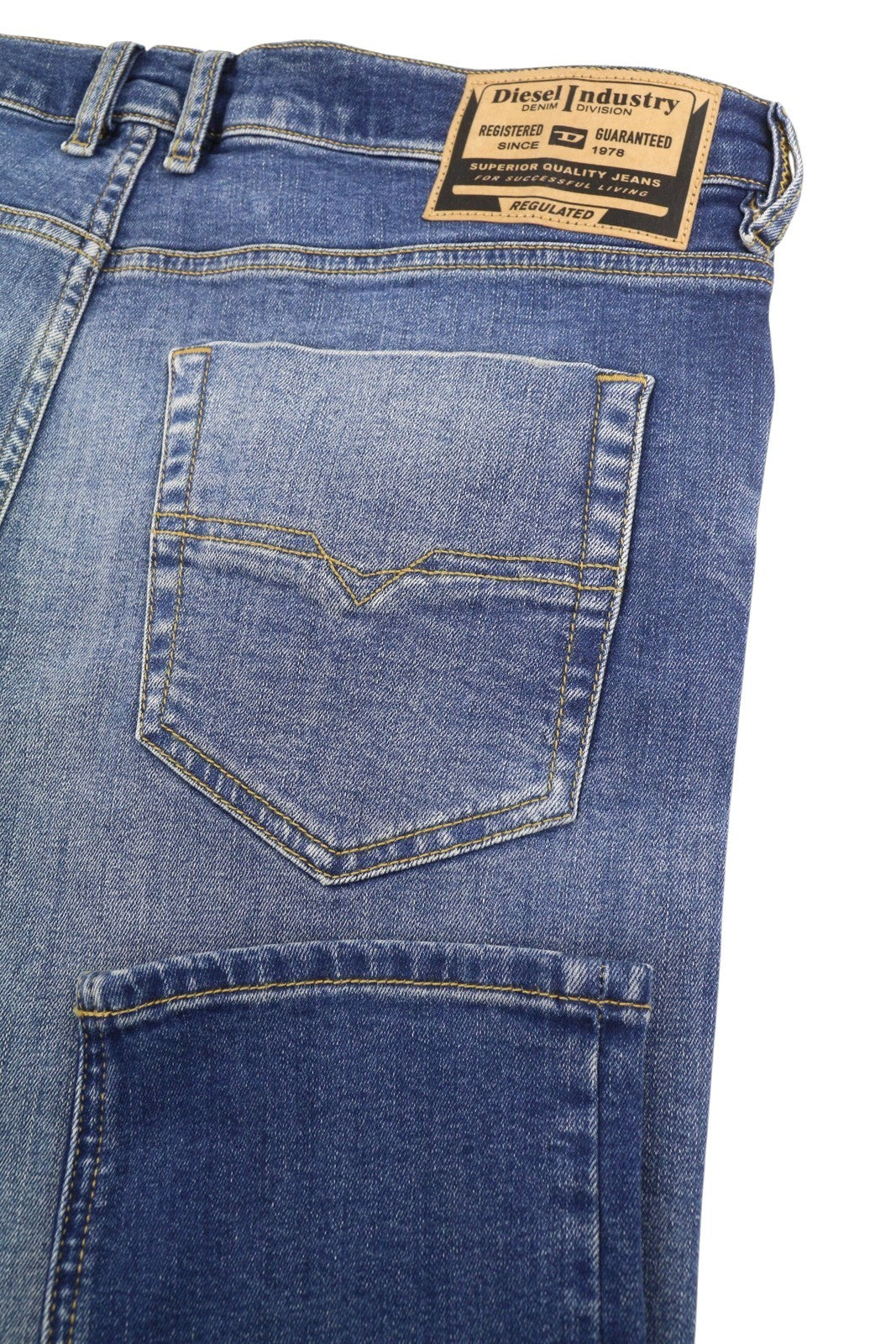 Diesel Tepphar Rb105 Men Jeansblue Whiskers Faded Slim Fit Rrp175